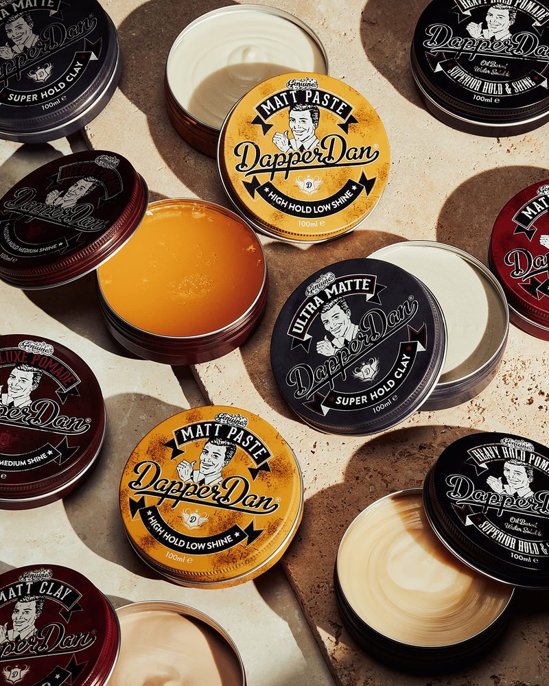 Dapper Dan Deluxe Pomade, Medium Hold Medium Shine Hair Pomade for Men, 2 x 3.38 fl oz