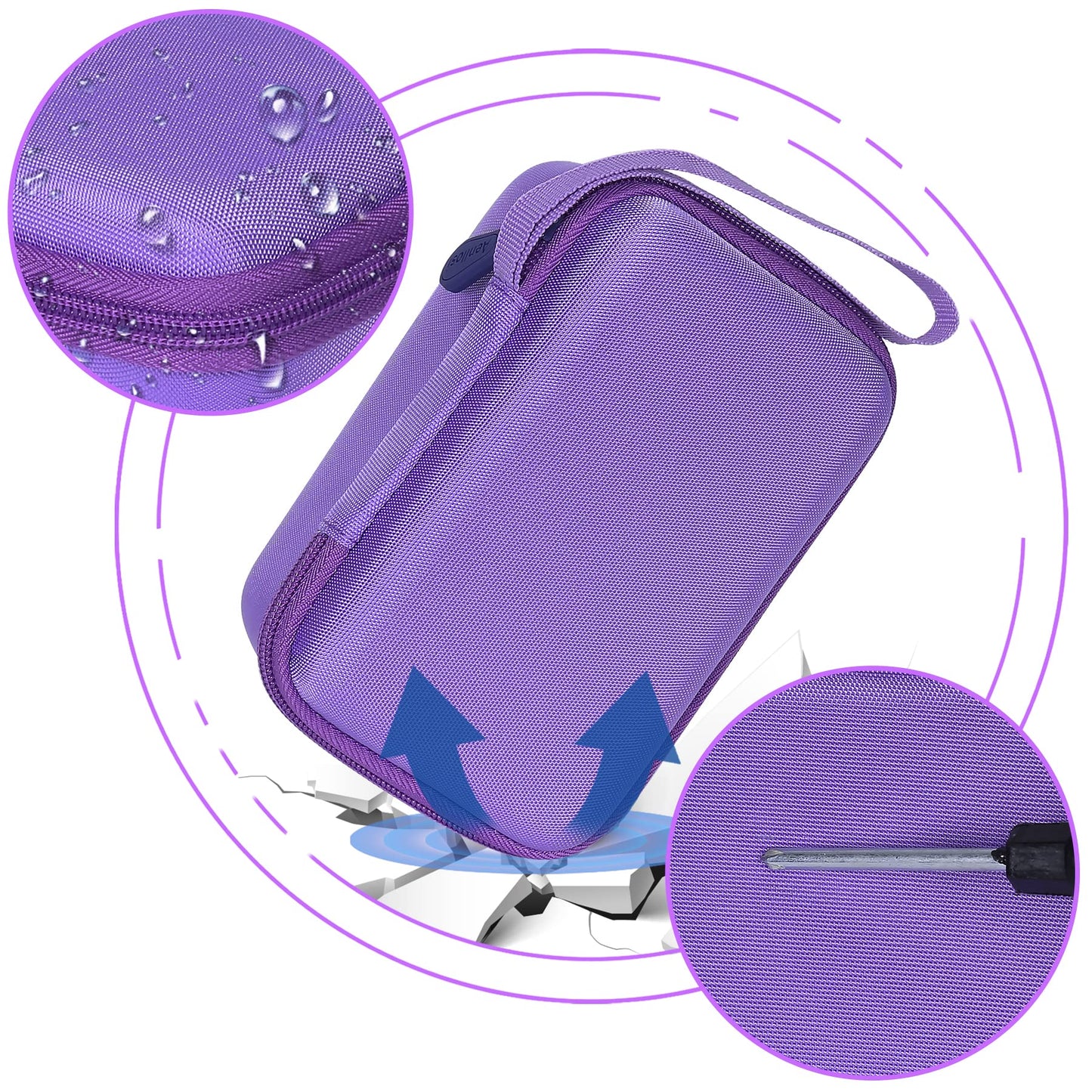 Aenllosi Kids Camera Case for Anchioo/for ESOXOFFORE Instant Print Camera Toys,Kids Selfie Digital Camera Photo Paper & Color Pen Holder (Purple,Case Only)