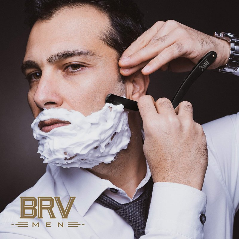 100 Single Edge Stainless Steel Barber Razor Kit - Shavette Straight Edge for Men