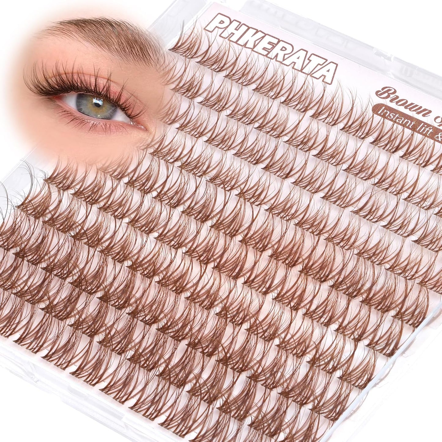 Natural Cluster Lashes - 14mm Wispy Eyelash Extensions | C Curvature for Daily Wear
