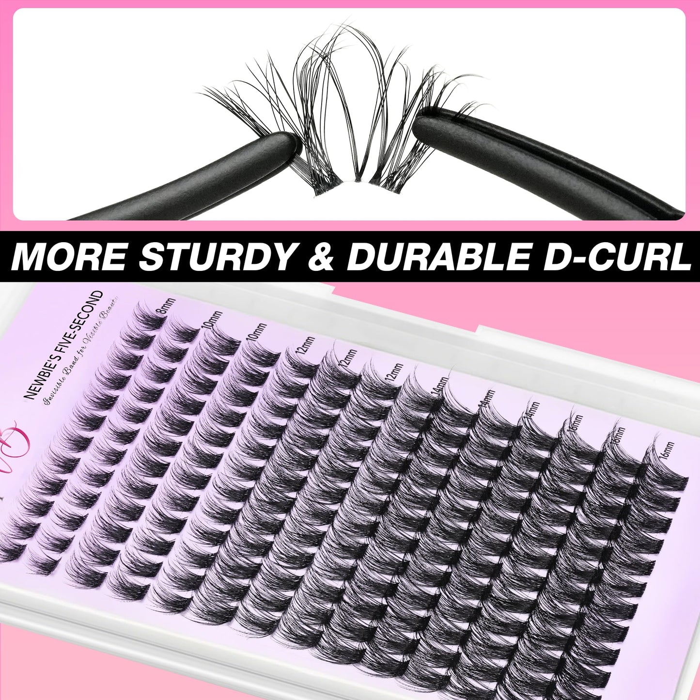 VEYESBEAUTY Siren Lash Clusters Newbie's Five-Second Series Eyelash 8-16mm
