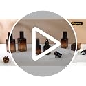 Segbeauty 3.4oz Amber Glass Spray Bottles, 4-Pack Refillable Fine Mist Atomizers
