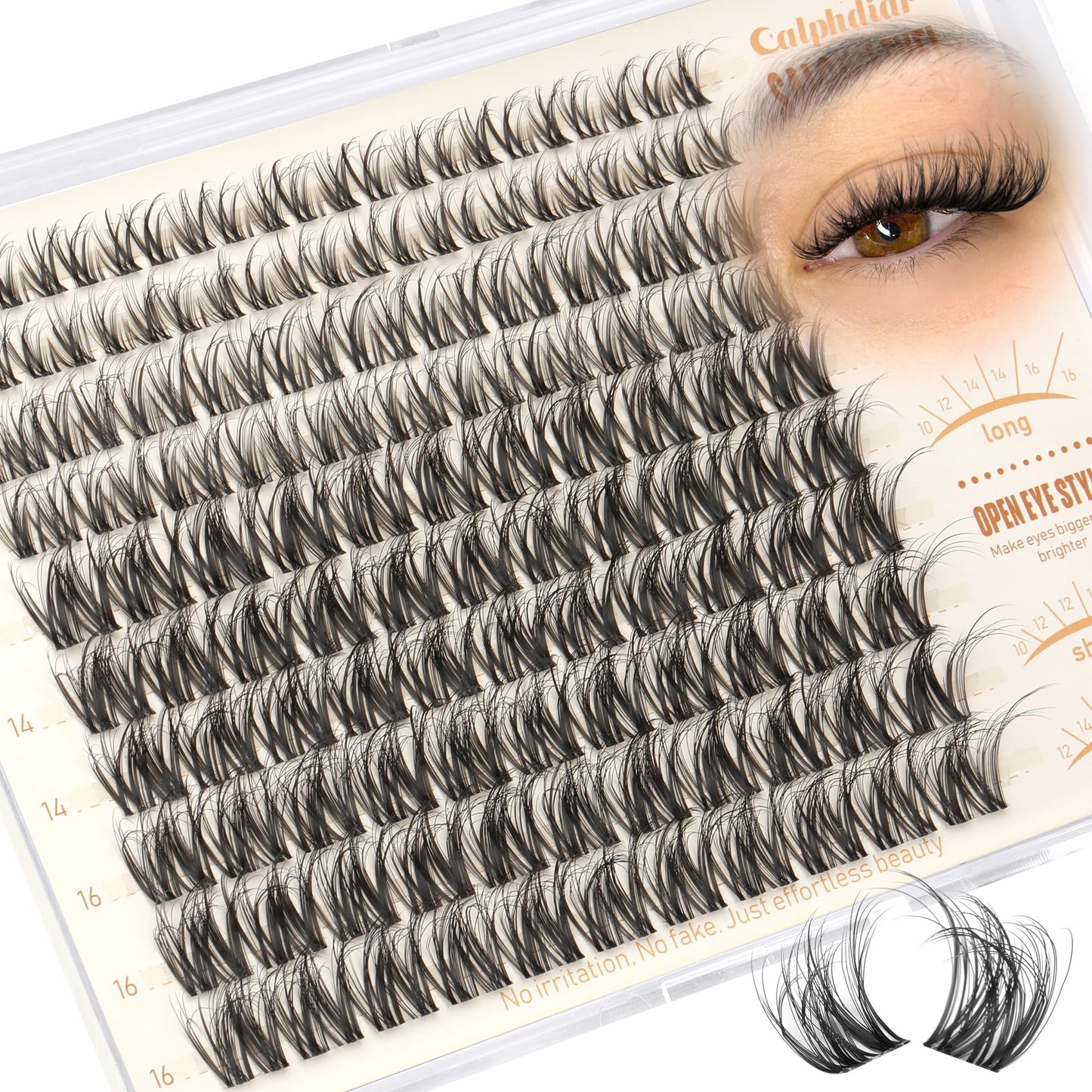 Spider Lash Clusters Breeze Eyelash Clusters DD Curl Cluster Eyelash Extensions Fluffy Spider Lashes Clusters Wispy Individual Lashes Extension Soft Thin Band Cluster Lashes 10-16MM for Natural Look