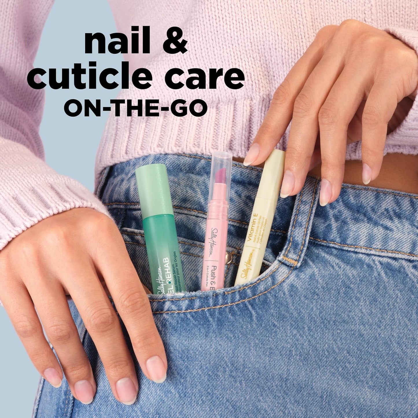 Sally Hansen Cuticle Care Treatment Pen - 2-in-1 Exfoliator & Polisher | Textured Tip for Smooth Cuticles