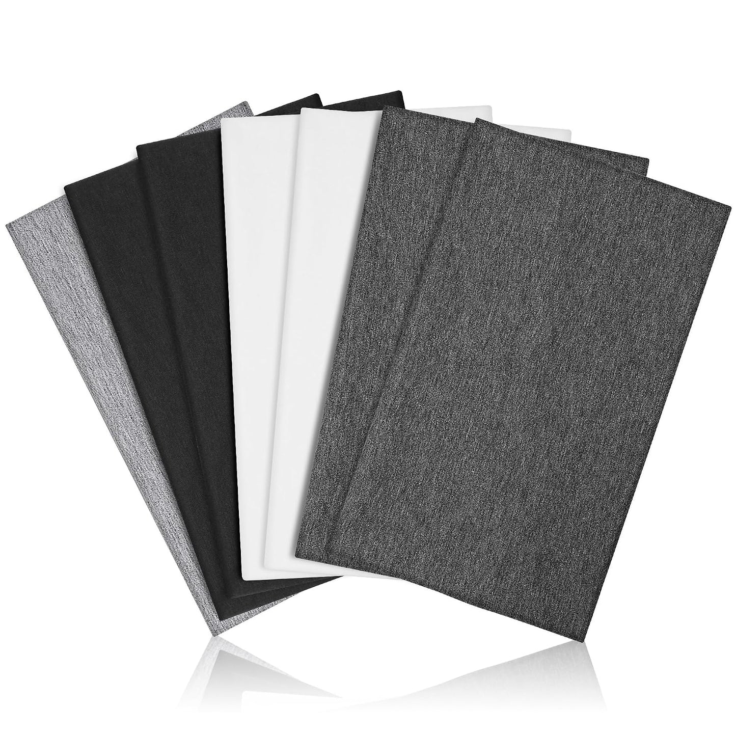Wide Cloth Headbands for Women - 7PCS Soft & Stretchy Hair Bands for Workout, Yoga & Daily Wear