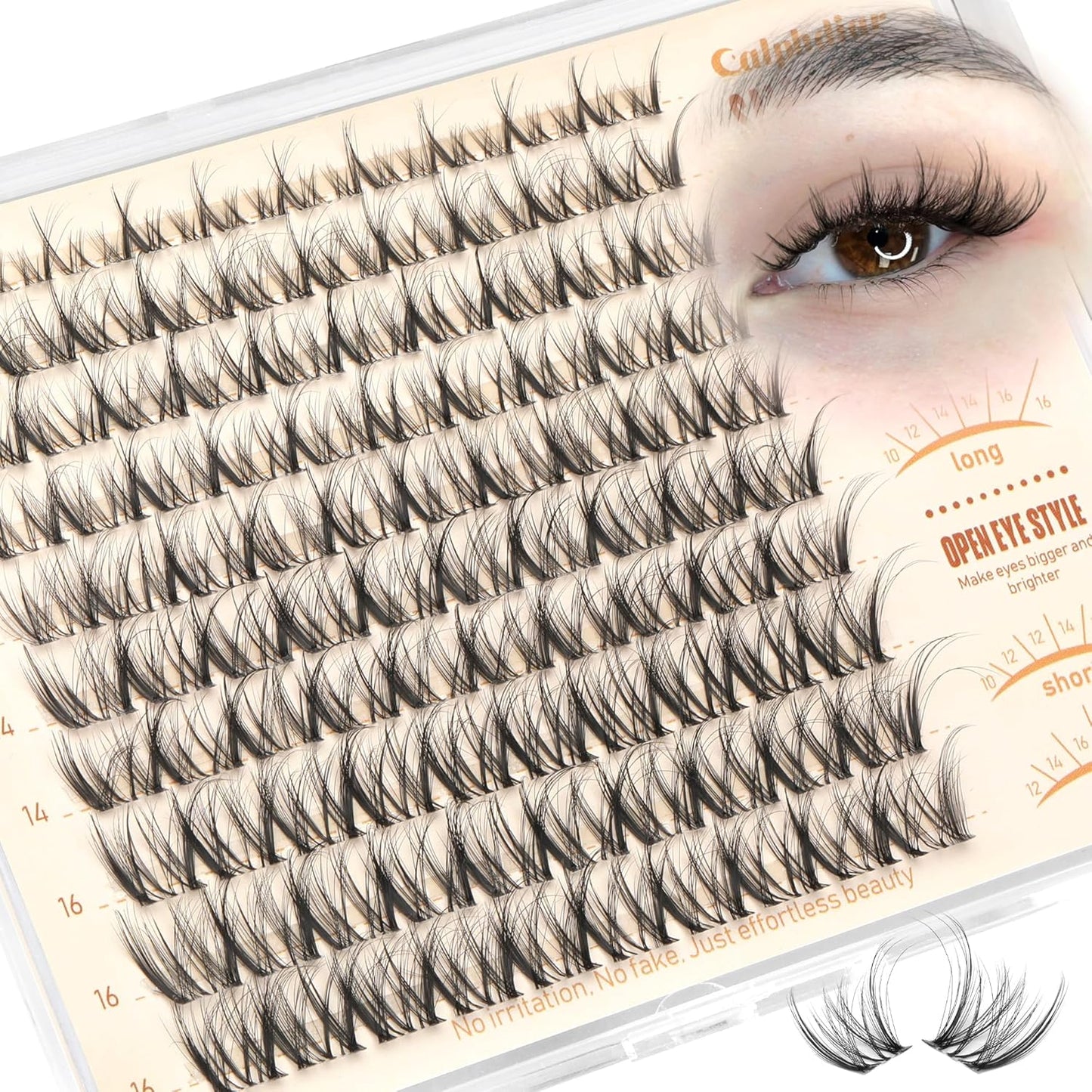 Spider Lashes Clusters - Natural Fluffy Eyelash Extensions | DD Curl Wispy Individual Lashes 10-16mm
