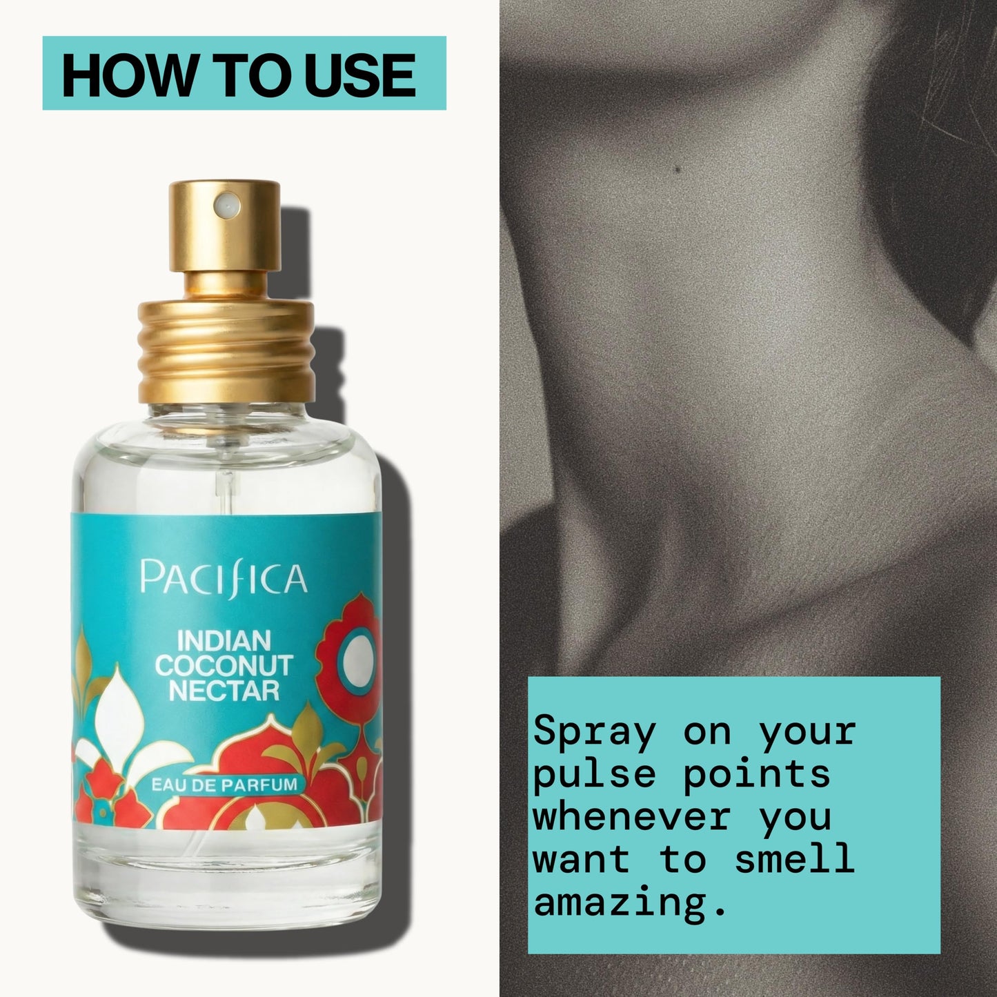 Pacifica Indian Coconut Nectar Perfume Spray – Tropical Vanilla & Coconut Fragrance, Layerable Beachy Perfume for Women, Clean, Non-Toxic, Vegan & Cruelty-Free Formula, All-Day Long Lasting