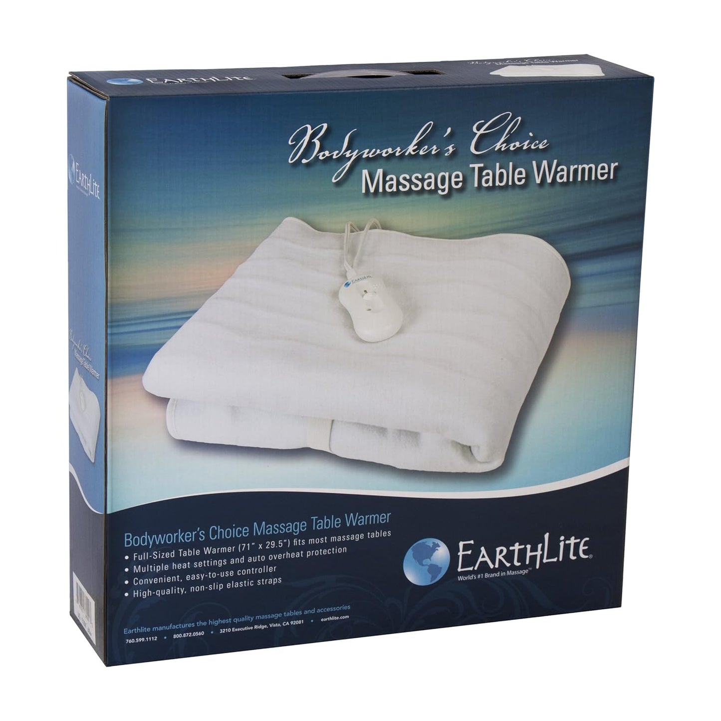Massage Table Warmer - Earthlite Bodyworker’s Choice with Three Heat Settings & Felt Lining | 30” x 71”