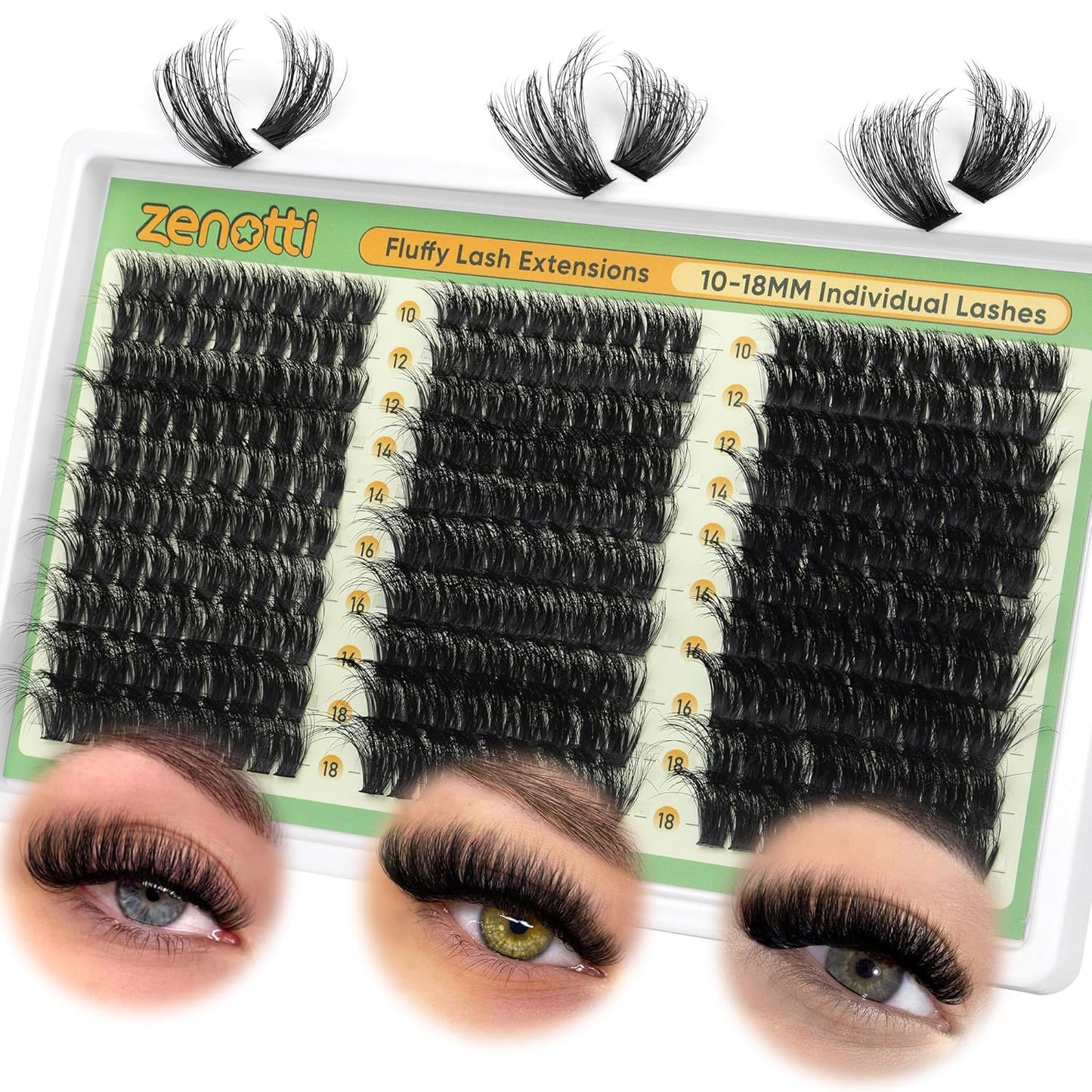 Manga Eyelash Clusters - Brown Wispy & Spiky Individual Lashes | DIY Anime Extensions 8-16MM