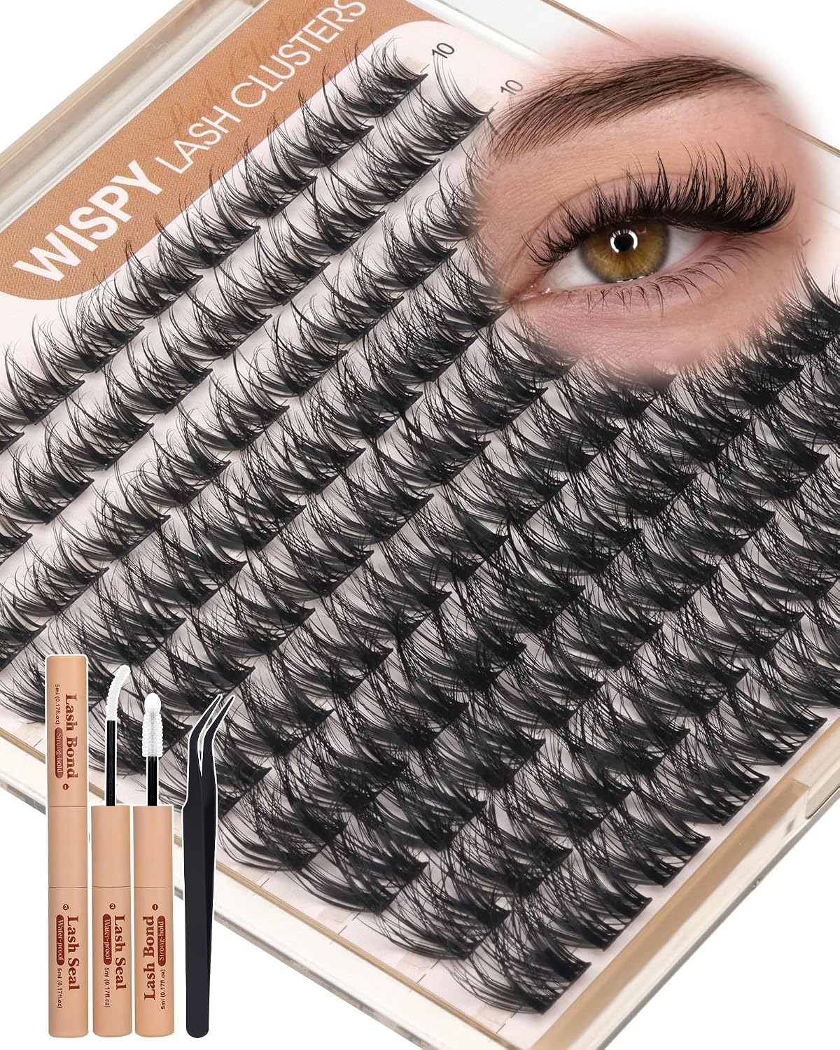 Wispy Eyelash Clusters - Natural Short Cluster Lash Extensions | 10-14mm DIY Individual Lashes