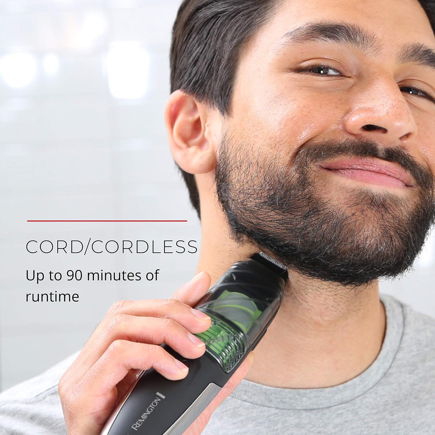 Remington Vacuum Beard Trimmer - 13 Length Settings, Rechargeable & Washable Blades | Adjustable Comb (2-18mm)