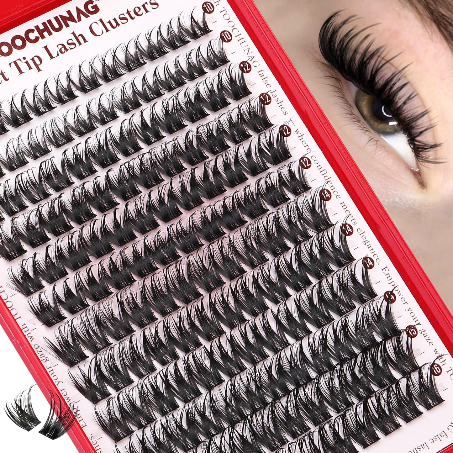 Anime Lash Clusters - 12-20mm Volume Extensions for DIY Manga Looks | D Curly Wispy Lashes