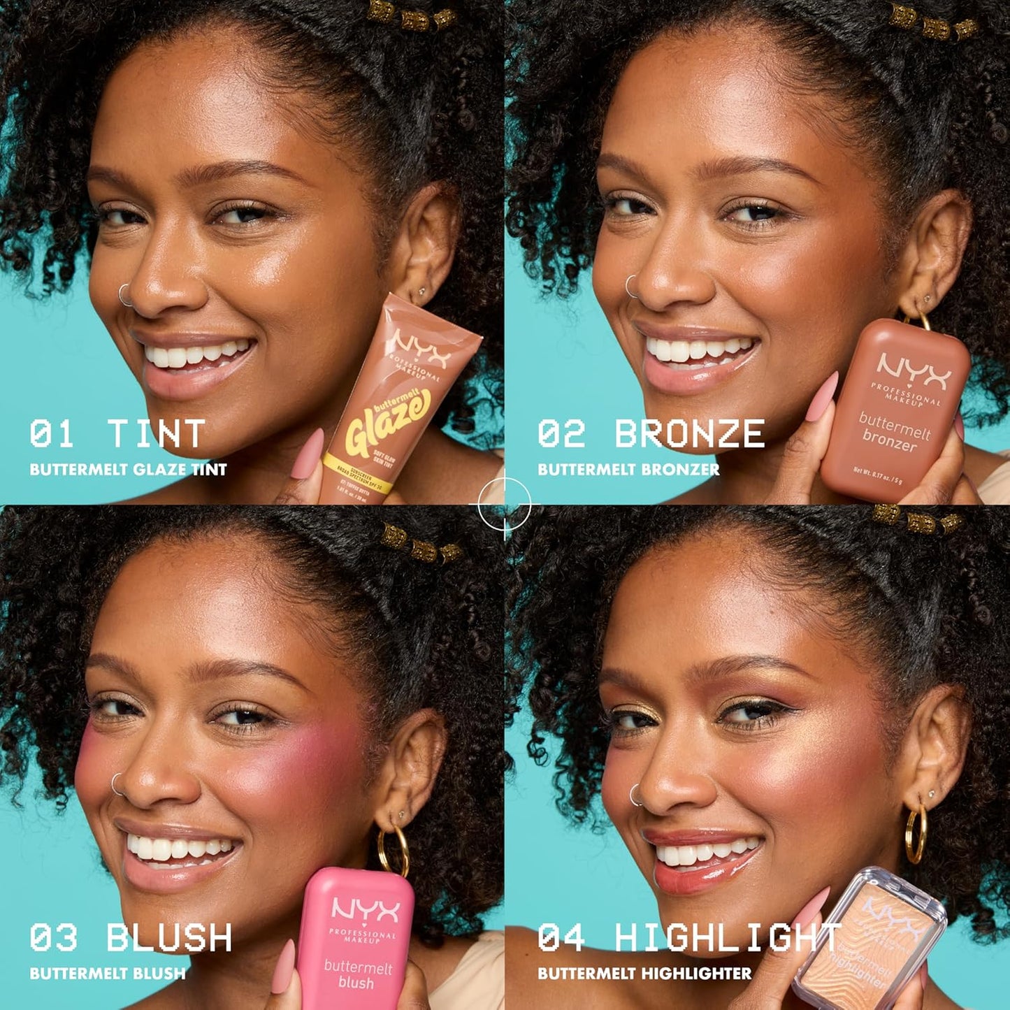NYX Buttermelt Highlighter - Long-Lasting Powder Highlighter for Radiant Glow | 35 Butta In Bronze (Bronzed Gold)