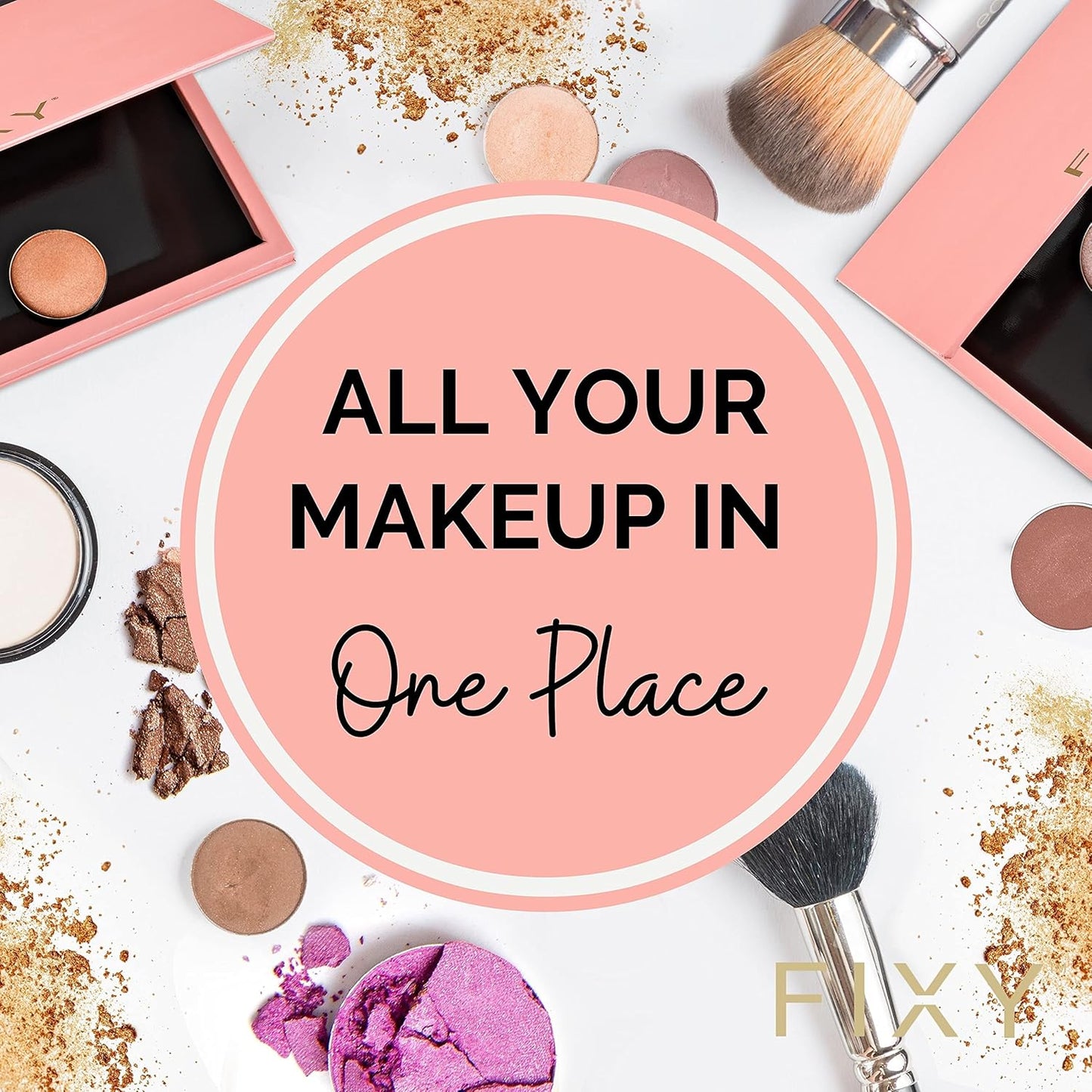 Large Magnetic Makeup Palette with Mirror - Organize & Customize Your Makeup | 5.75” x 8.25”