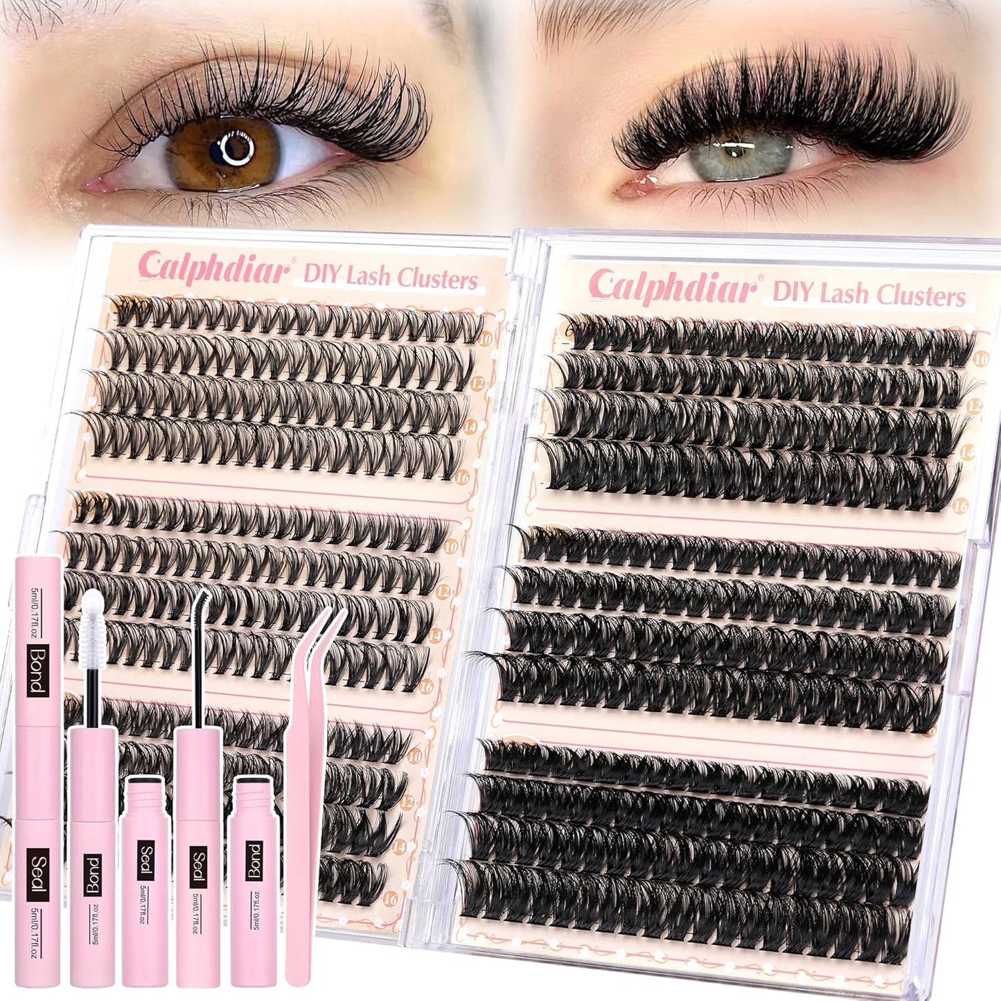 Eyelash Extensions - Enchantress Volume Cluster Lashes | Wispy 10-18mm D-Curl Soft Band for Easy DIY Application