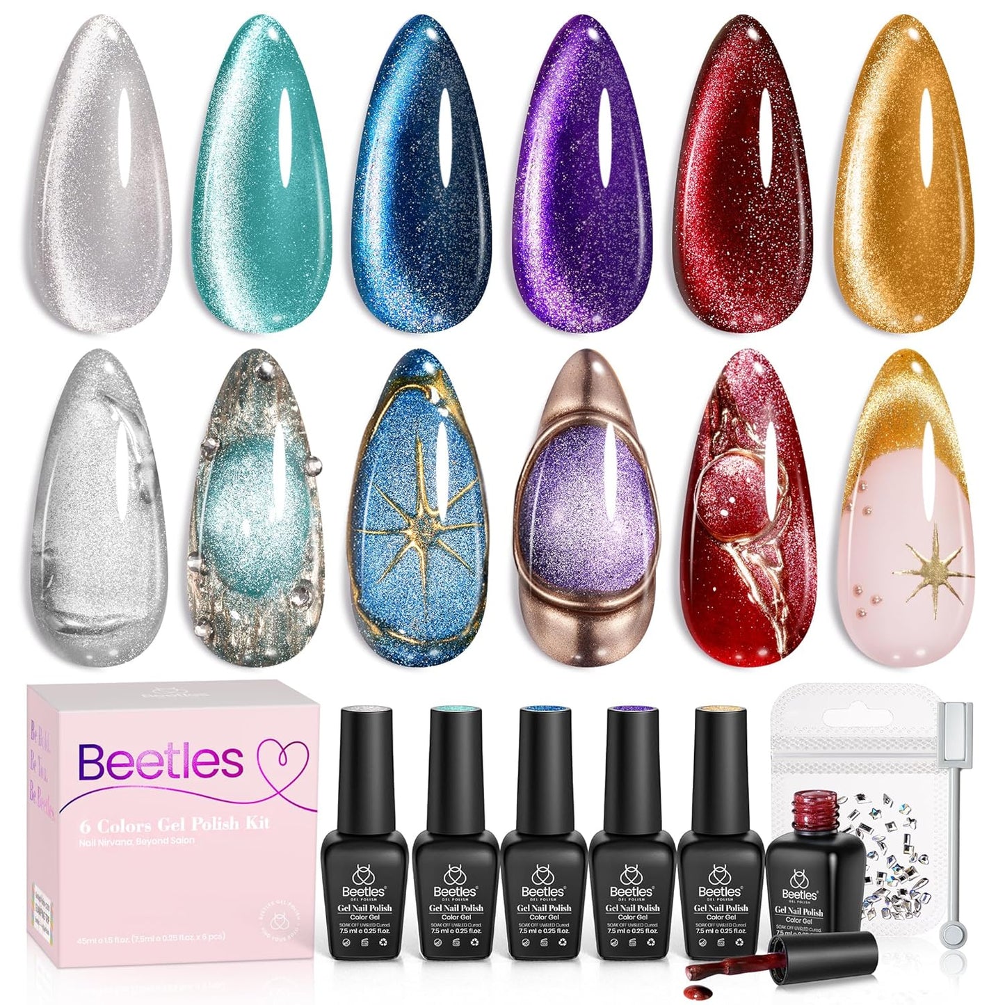 Neon Gel Nail Polish Set - 6 Vibrant Summer Colors | Sheer Translucent Effect for UV French Nail Art