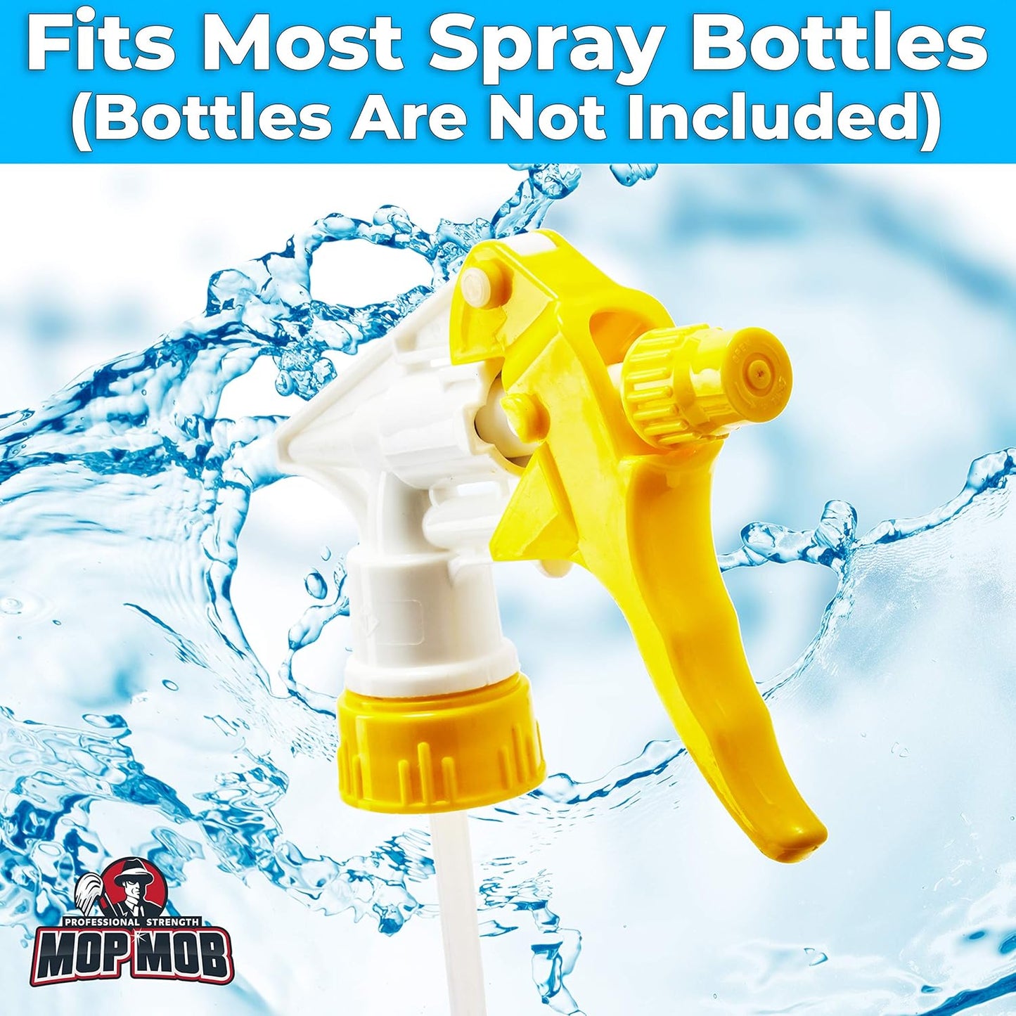 Leak-Free Industrial Spray Heads - Chemical Resistant, Heavy Duty Trigger | 5 Pack for Auto Detailing, Window Cleaning