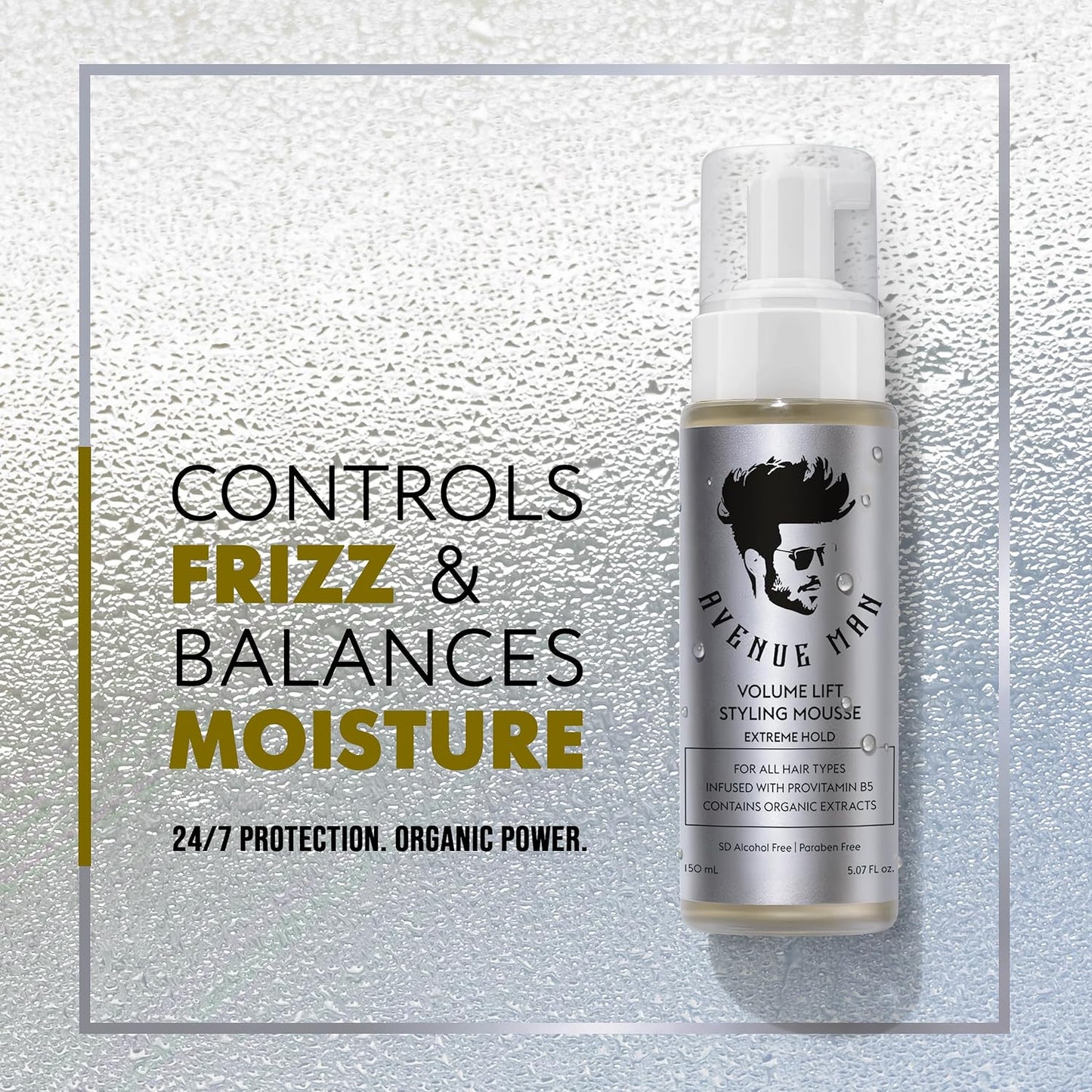 Volume Lift Styling Mousse - Extreme Hold Hair Foam with Argan Oil, Silk Protein & Vitamin E | 5.07 oz, Alcohol & Paraben Free