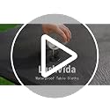 LUSHVIDA Waterproof Fitted Table Cover 34x34 inch - 2 Pack Black