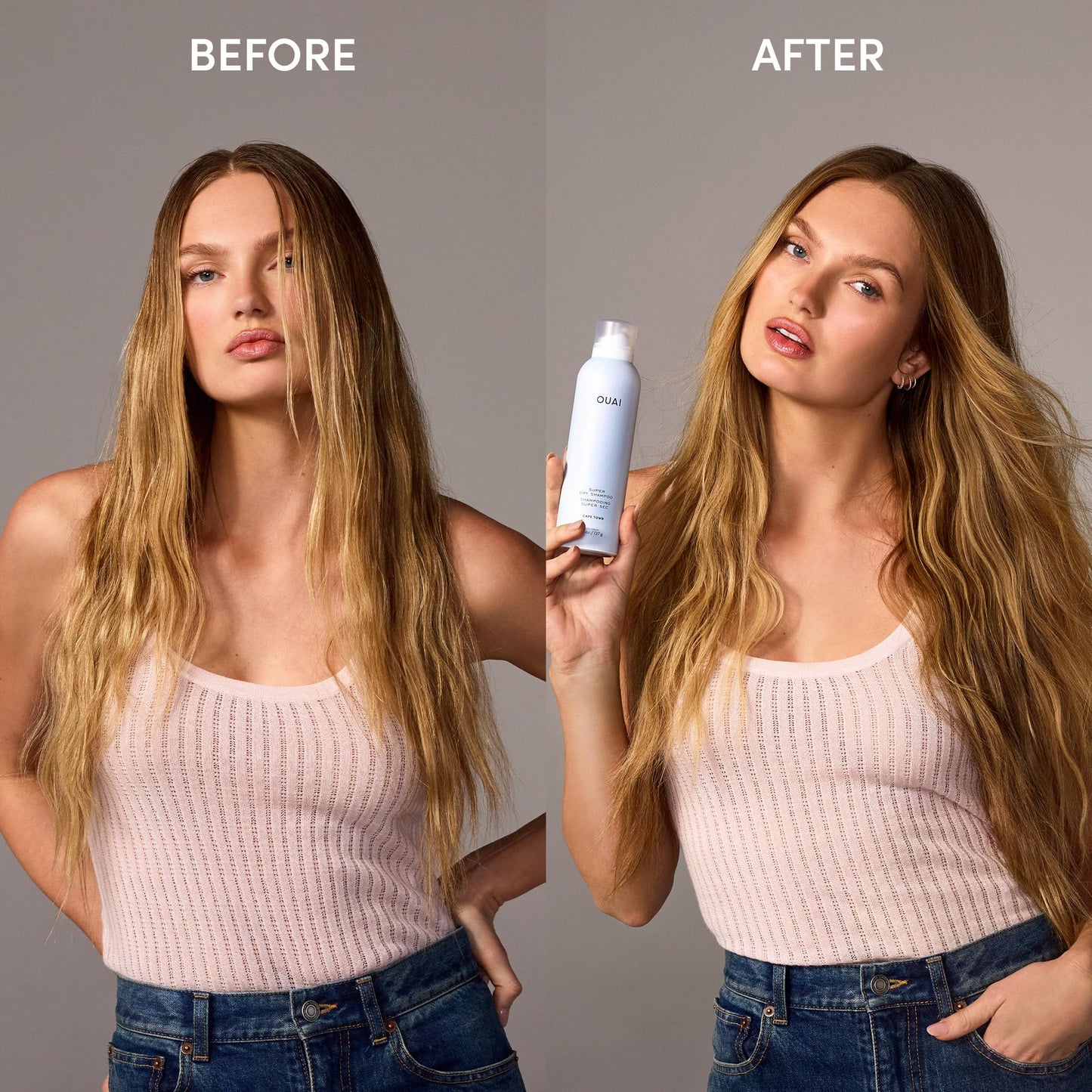 OUAI Super Dry Shampoo - Volumizing Dry Shampoo - Absorbs Oil, Dirt & Sweat - Blends Seamlessly into Hair with Zero Residue & Enriched with a Long-Lasting Scent - Cape Town (4.5 oz)