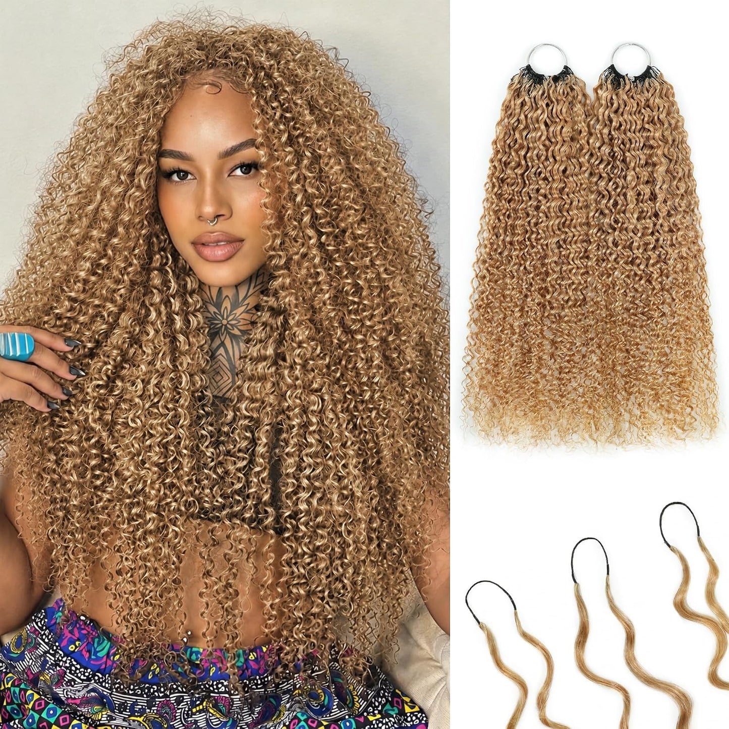 Feather Crochet Hair Extensions - 12 Inch 120g Invisible Miracle Knots for Black Women | Jerry Curly Pre-Separated Natural Black