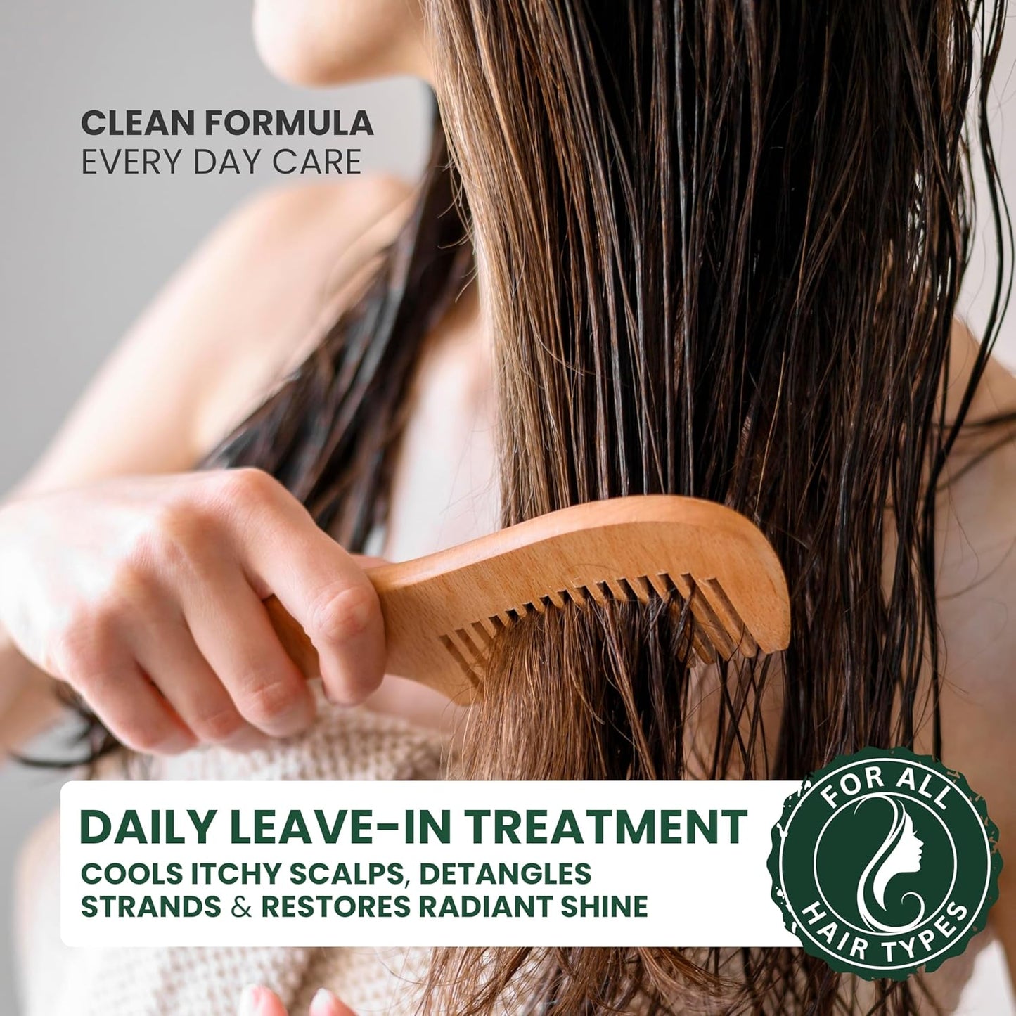 Tea Tree Oil Leave-In Conditioner | Anti-Thinning Biotin Treatment for Flaky Itchy Scalp, Sulfate-Free, Unisex