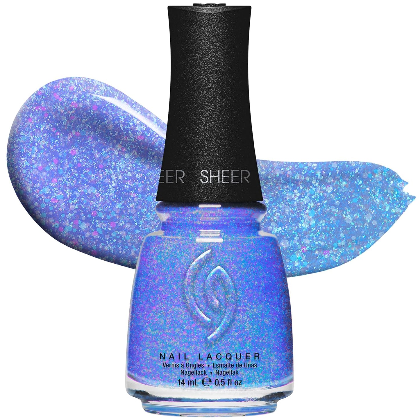 China Glaze Nail Lacquer - Moment in the Sunset Coral Pink Polish | Quick Dry, Chip Resistant, Shimmer Finish, 0.5 fl oz
