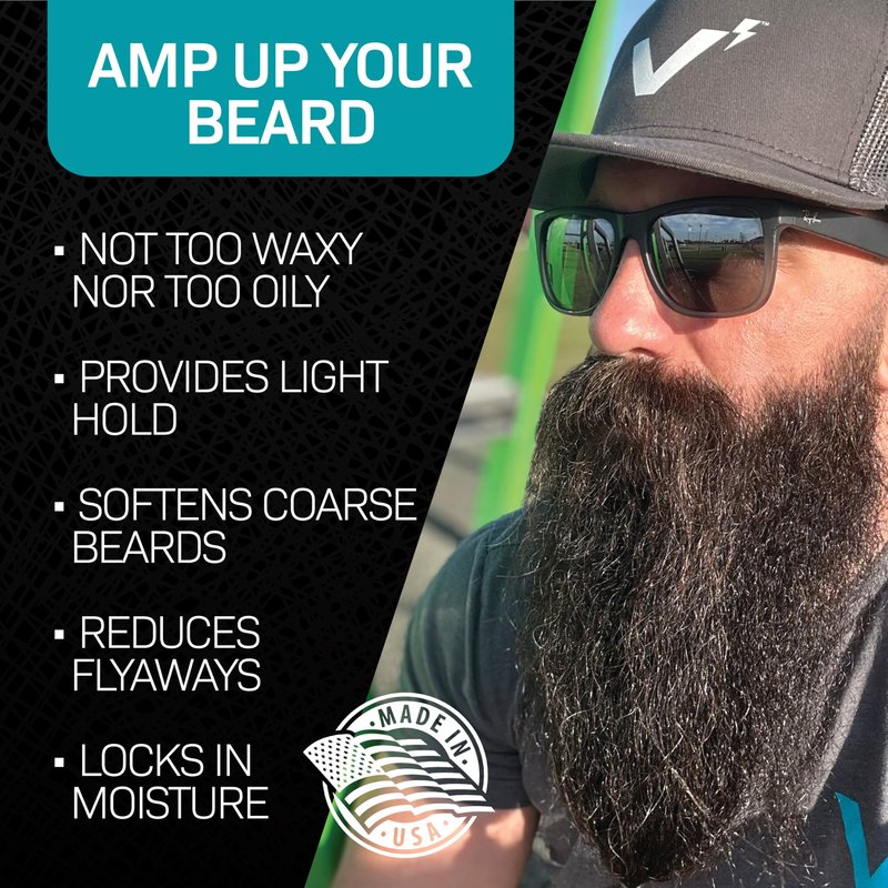 VOLT Grooming Beard Balm for Men, Organic Oils, Bees Wax, Mango & Shea Butter, Beard Care Moisturizer Leave in Conditioner for Beards, Natural Ingredients, Softens & Styles, Everest Scent, 1.5 Oz