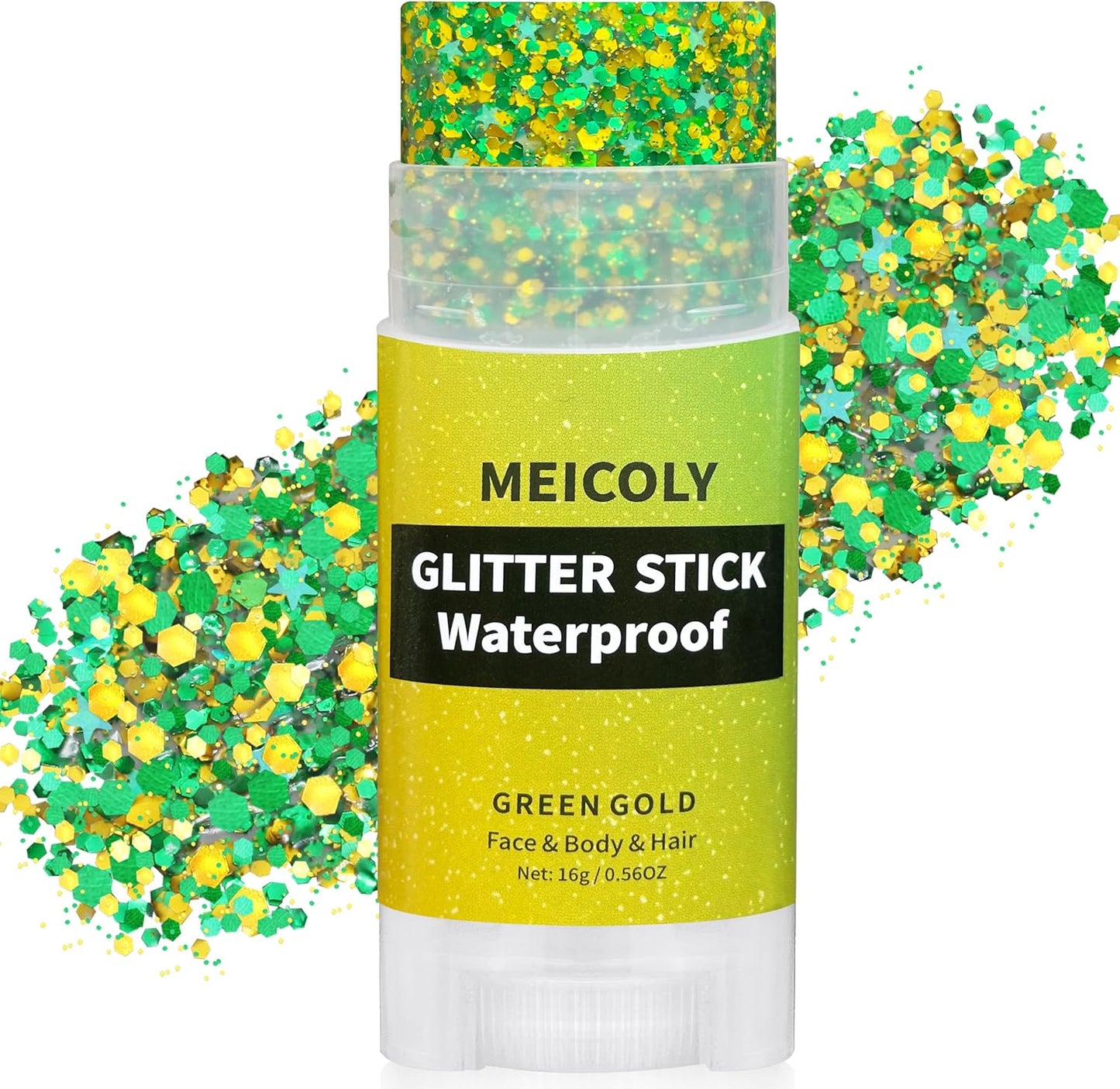 4th of July Hair Glitter Stick - Red, White & Blue Face Glitter for Patriotic Makeup | Independence Day Accessories