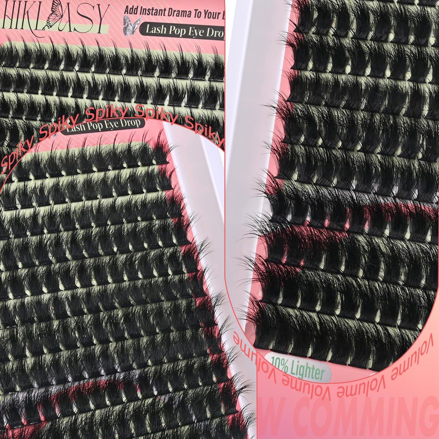 New Lash Clusters With Spikes 120D Wispy Manga Style 12-18mm Spiky Lash Cluster Bold Eyelash Extensions Locked Root Reusable Volume Spike Lashes Clusters D Curve DIY Salon Level For Gifts By Hiklasy
