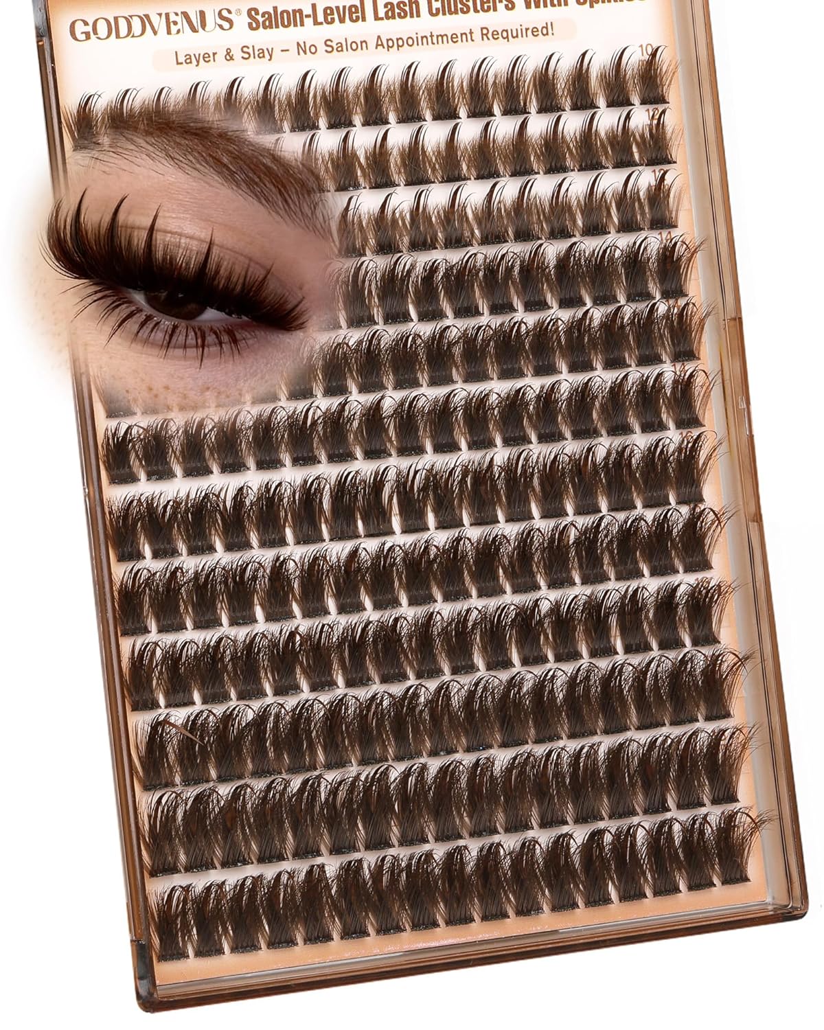 Manga Lash Clusters - Wispy Fluffy Anime Eyelash Extensions | Reusable Faux Mink, D Curve 12-18mm, 204 Pieces