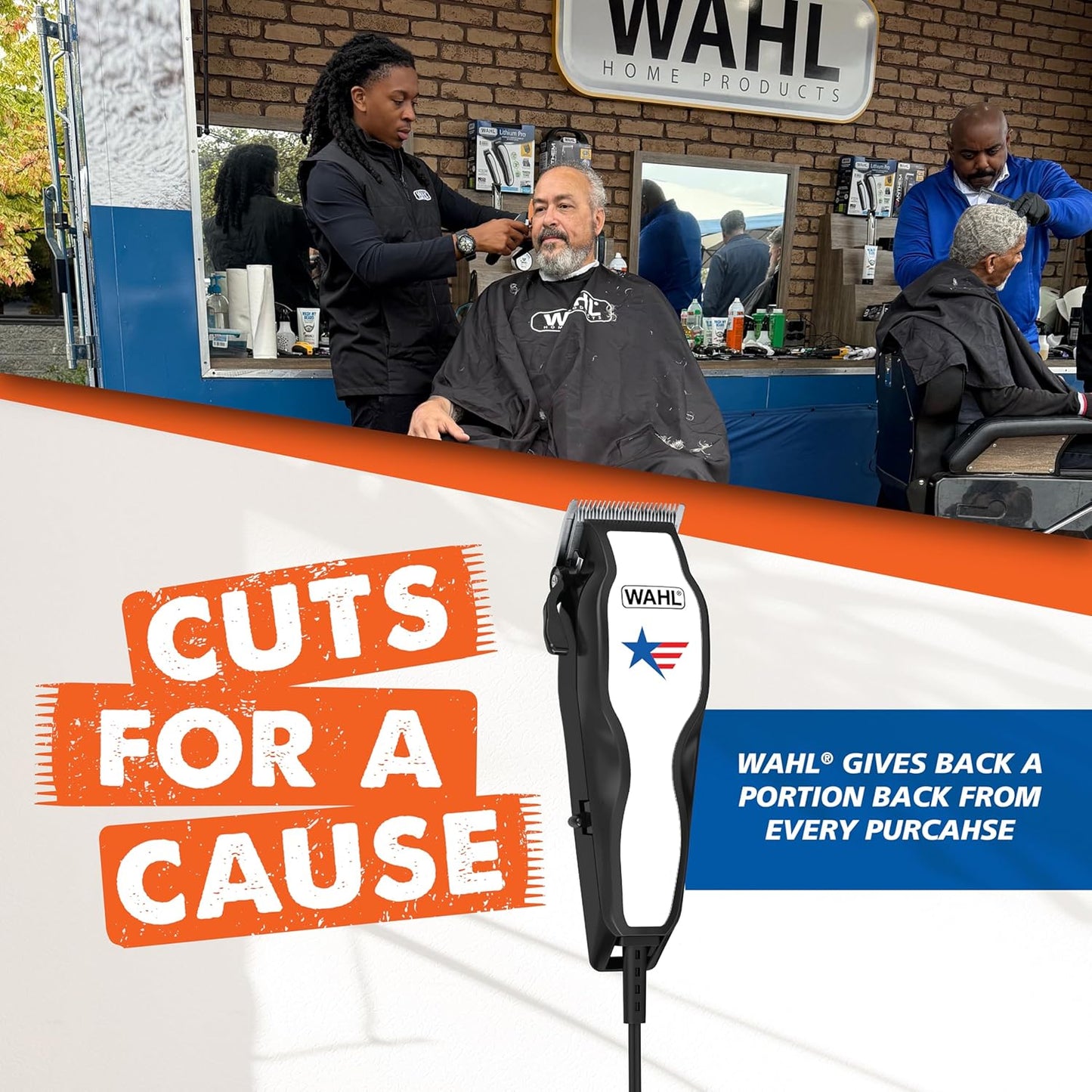 Wahl USA Haircutting Kit - Corded Hair Clipper for Men with No-Snag Blades & Adjustable Fade Lever | Model 3029140