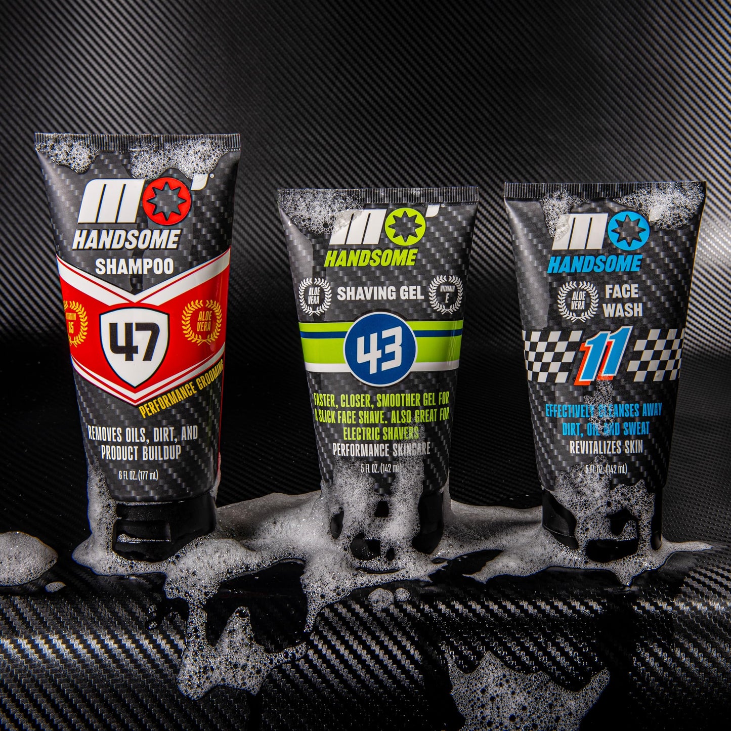Mo' Handsome Premium Shave Gel for Men – Smooth Glide Formula for a Close Shave – Use with Razor Blades or Wet/Dry Electric Shavers – Hydrating & Skin-Soothing, Aloe Vera & Vitamin E