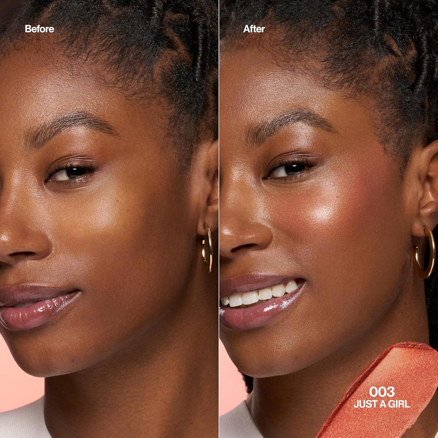 Revlon Glimmer Super Balm - Multi-Use Glow Face Makeup | Cream Bronzer, Highlighter & Blush, 003 Just a Girl, 0.06 oz