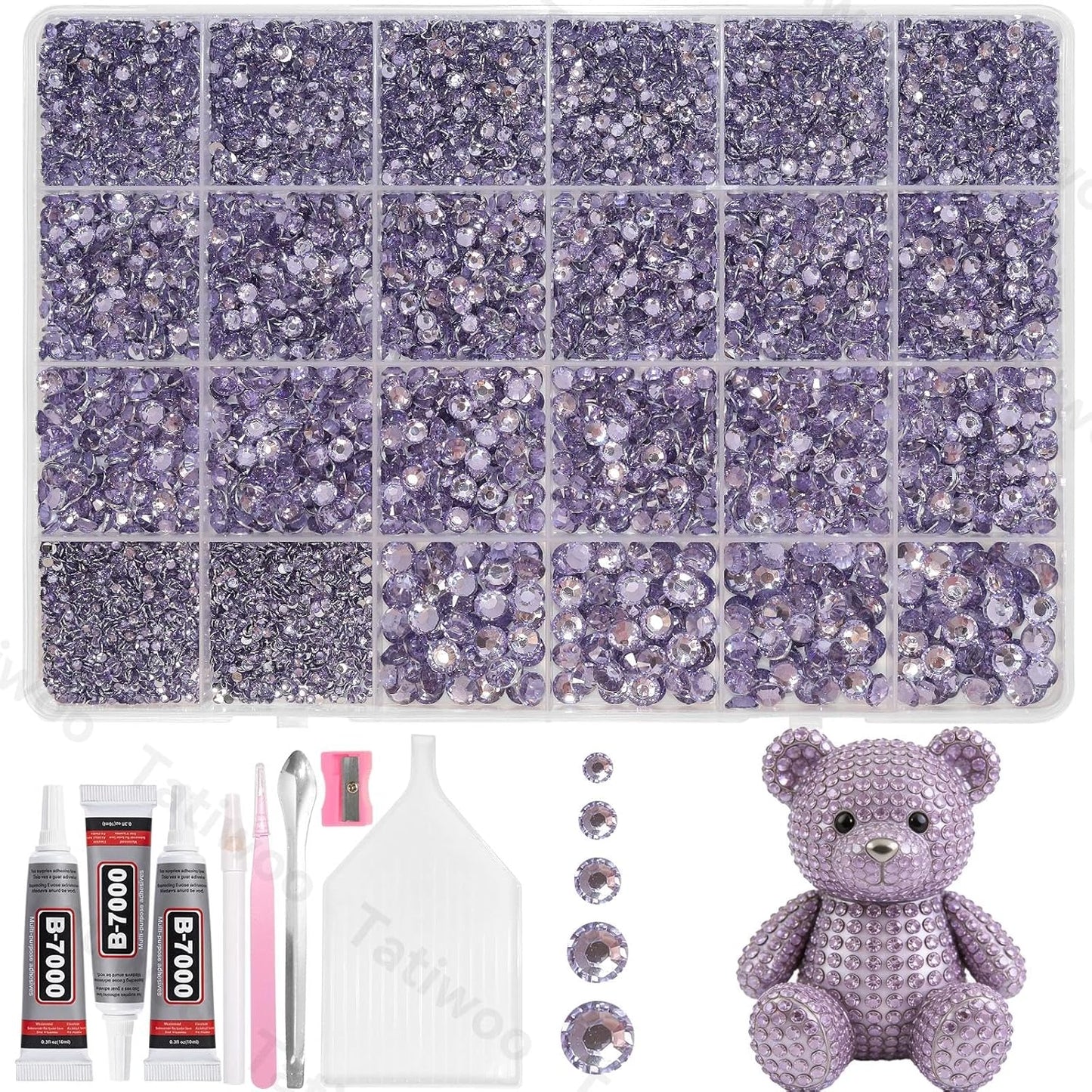 Light Pink Flatback Jelly Resin Rhinestones - 20000 Pcs Mix Sizes 2-6mm for Crafting & DIY Makeup Tumblers