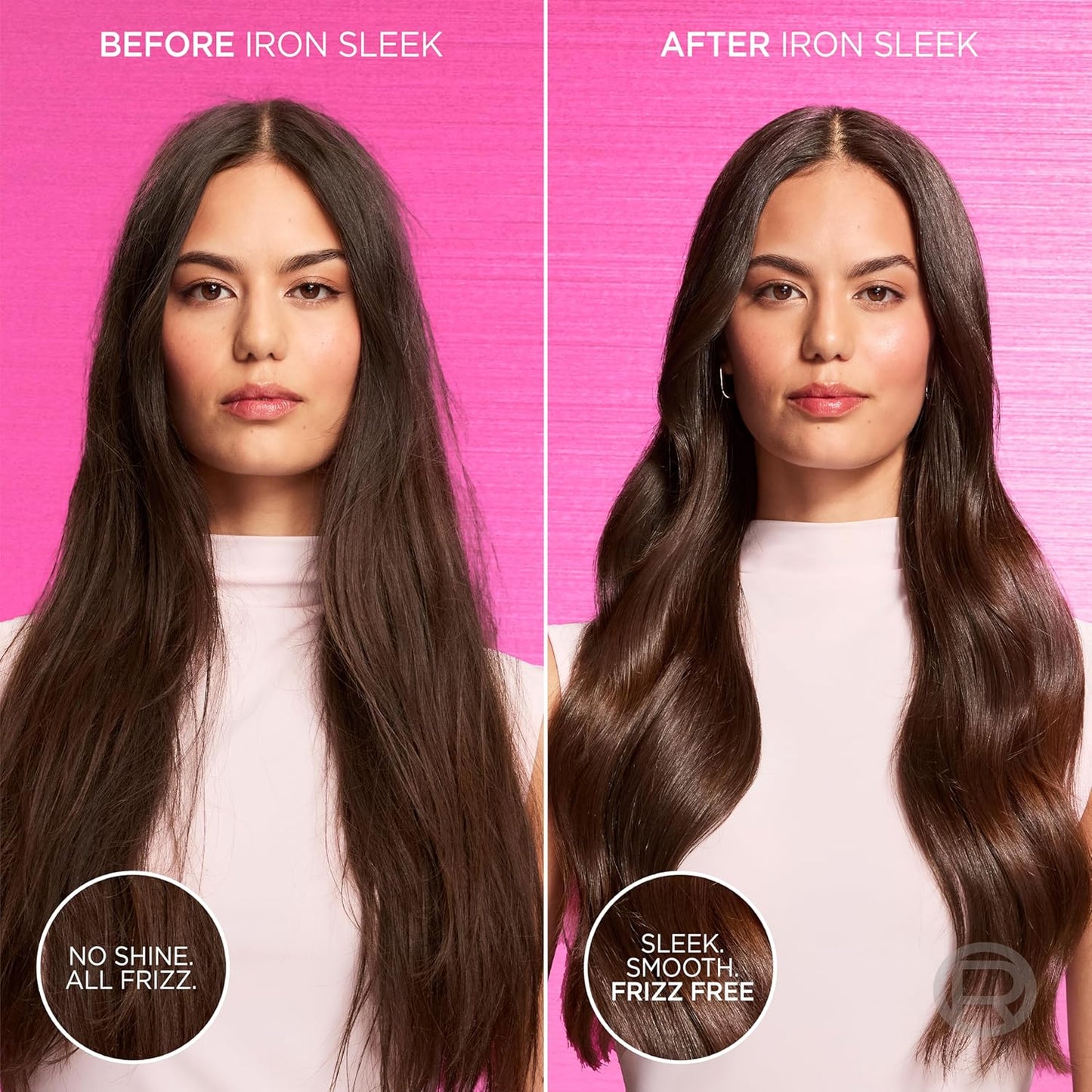 L'Oreal Paris Sulfate-Free Smoothing Shampoo & Conditioner Set - Frizz Control for Color-Treated Hair | 13.6 Fl Oz