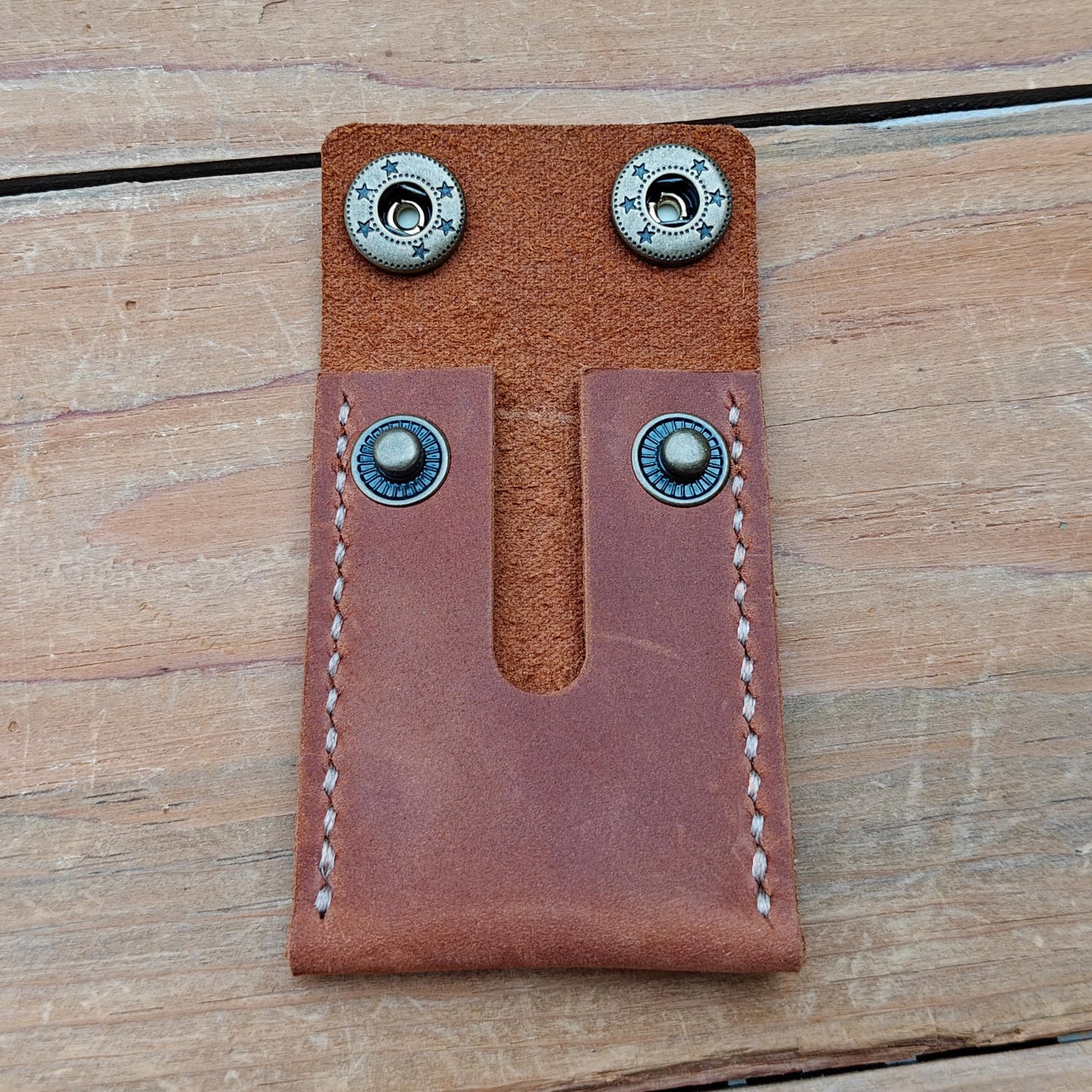MEEBOY Handmade Leather Safety Razor Cover, Double Edge Head Case, Travel Protection Accessory (Brown)