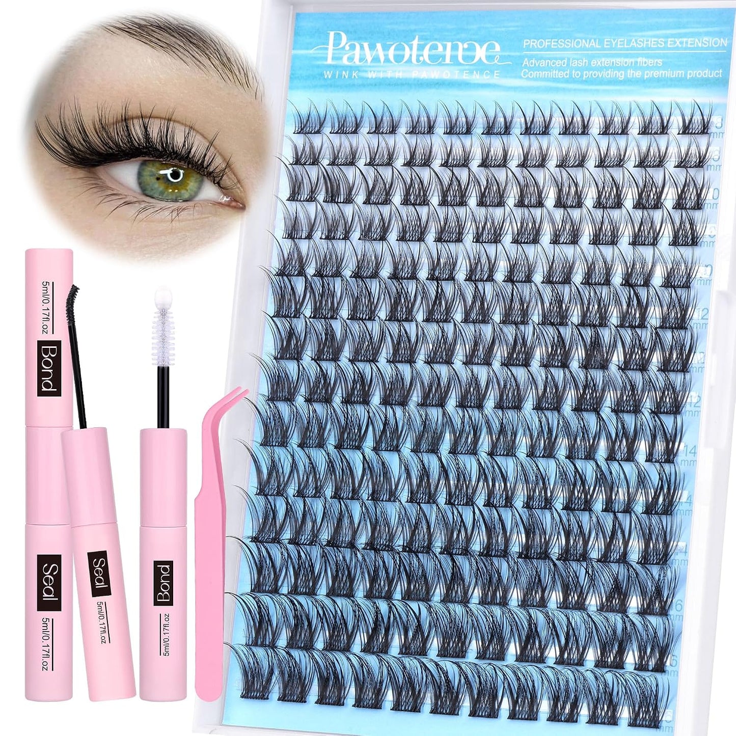 Manga Lash Clusters - 10-18mm Individual Eyelash Extensions | 144pcs Anime False Lashes for DIY Application