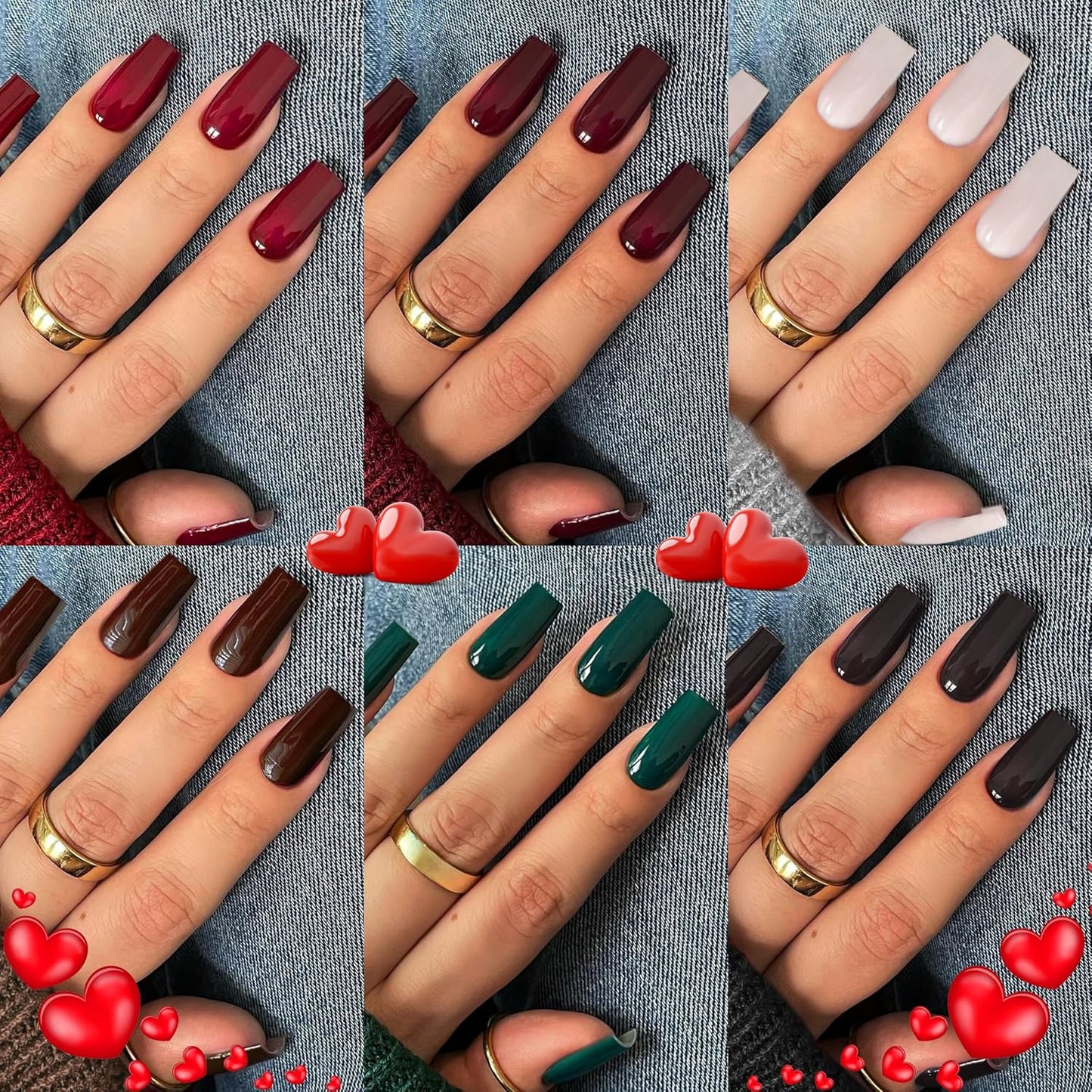 KQueenest Cat Eye Press On Nails - Glitter Almond Medium | 96 Pcs Sparkle Chrome Fake Nails for Women