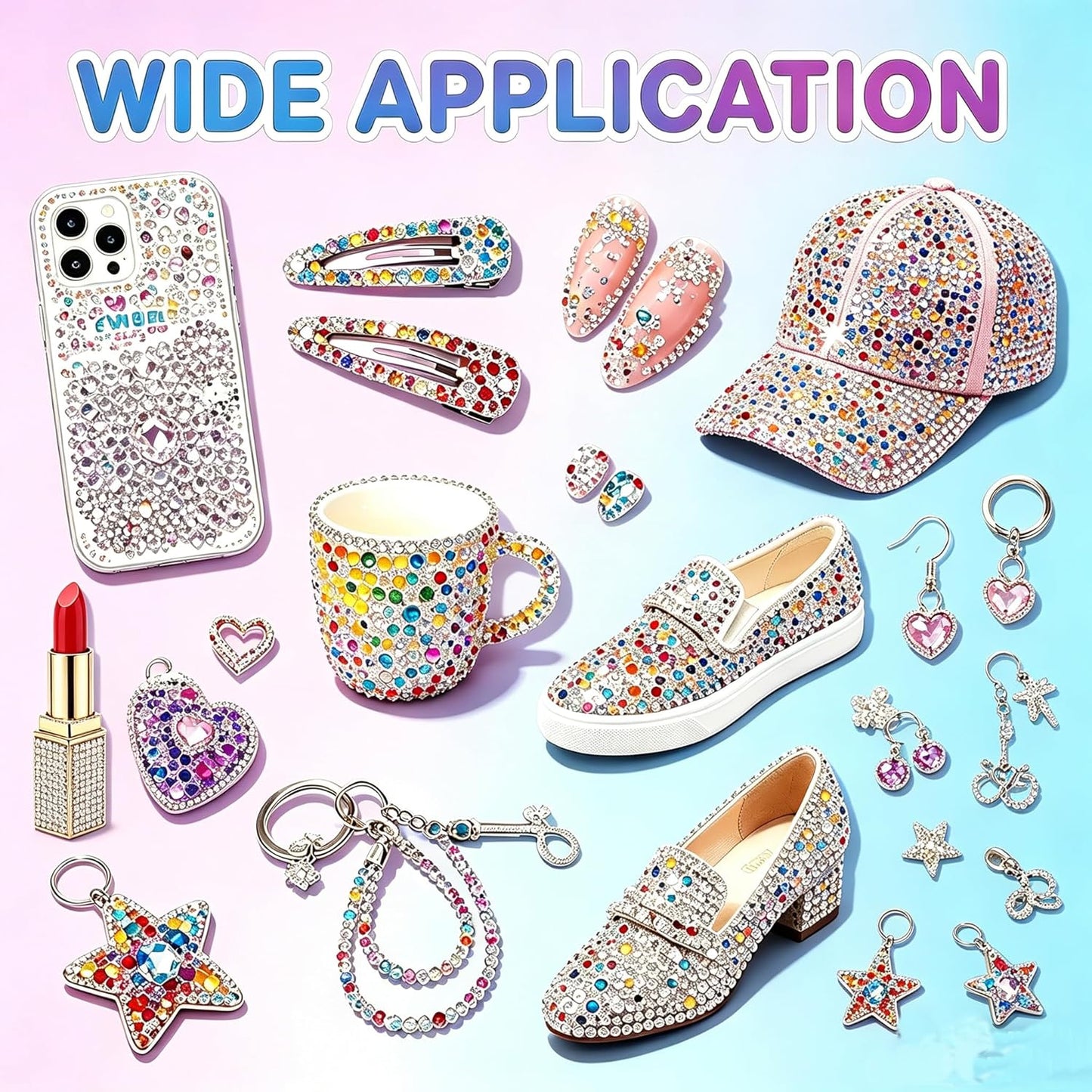 Jelly Resin Rhinestones Kit - 34,000 PCS 28 Colors Flatback Gems with B7000 Glue | Perfect for Bedazzling Crafts, Nail Art & DIY Projects