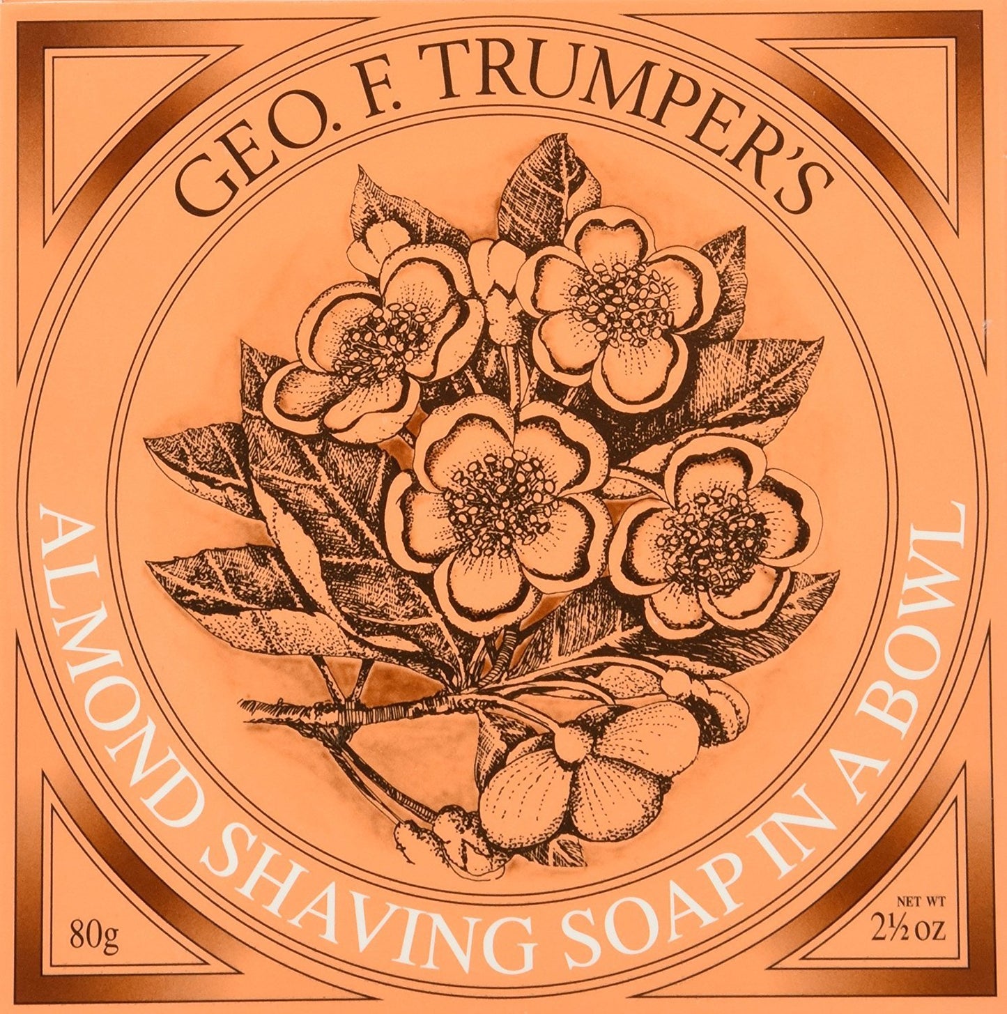 Geo F. Trumper, Almond Shaving Soap With Wood Bowl, 80 Gram