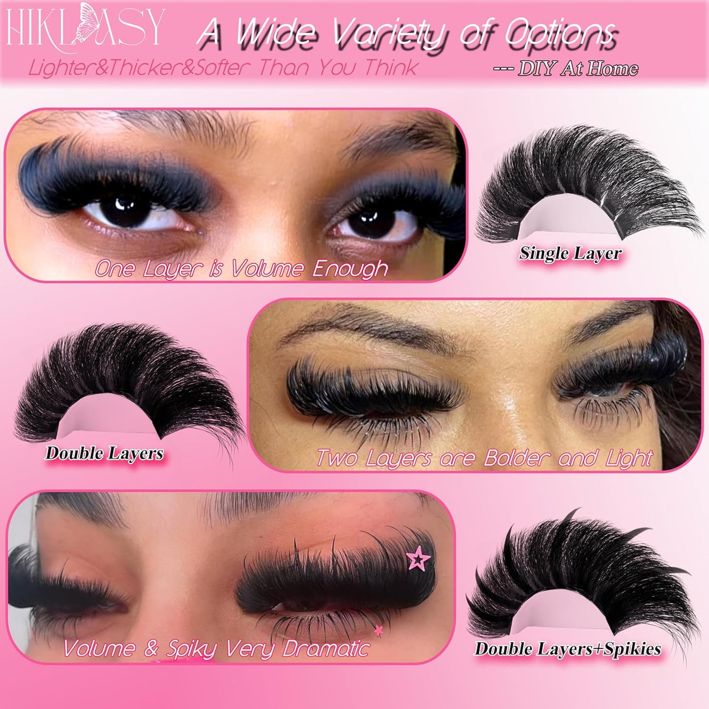 Lash Clusters - Volume Fake Lashes Extensions 12-22mm | 288pcs Dramatic Wispy & Reusable