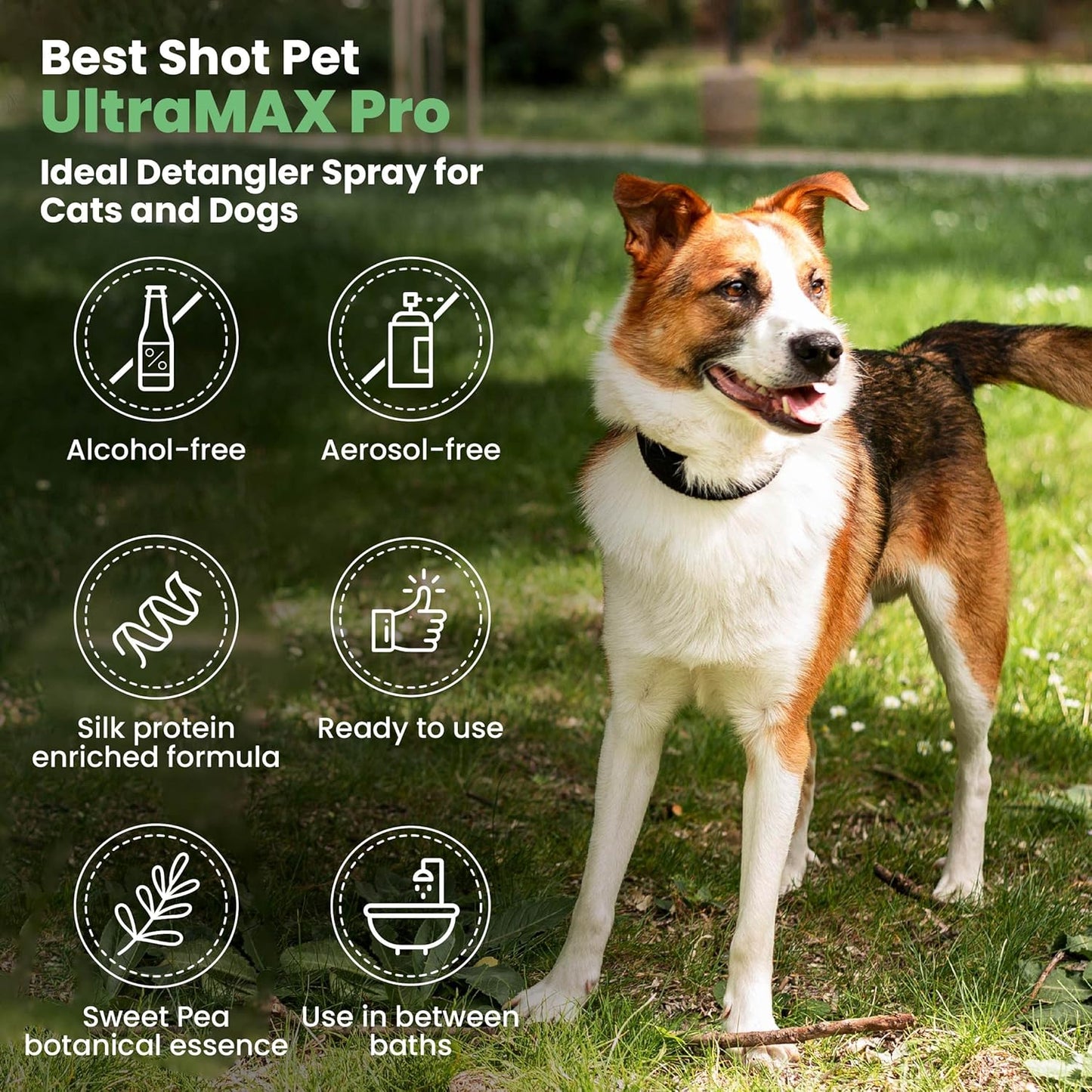 UltraMAX Pro Finishing Spray - Ideal Pet Detangler & Grooming Spray for Dogs & Cats | 17 Oz Hydrating Formula