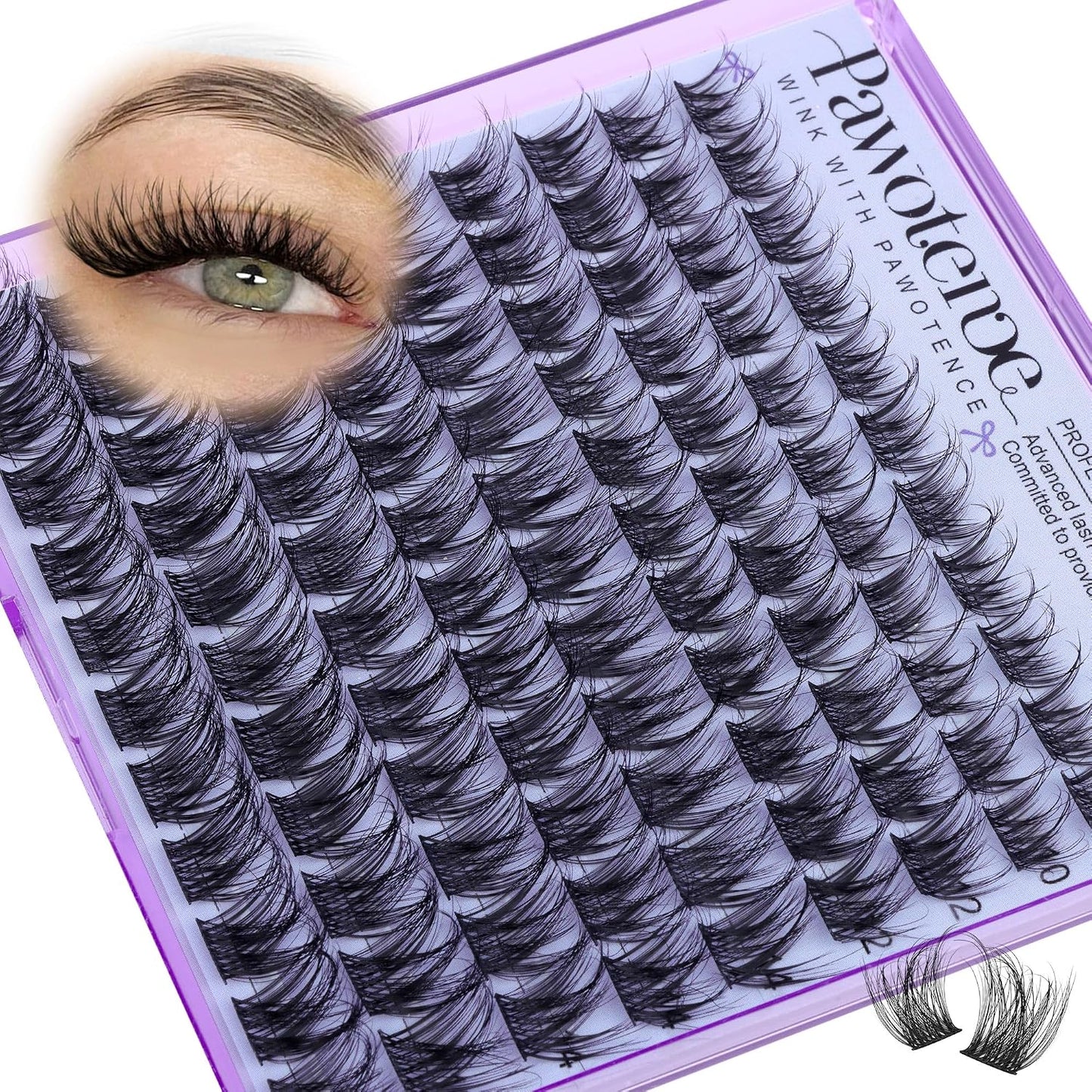 Manga Lash Clusters - 10-18mm Individual Eyelash Extensions | 144pcs Anime False Lashes for DIY Application