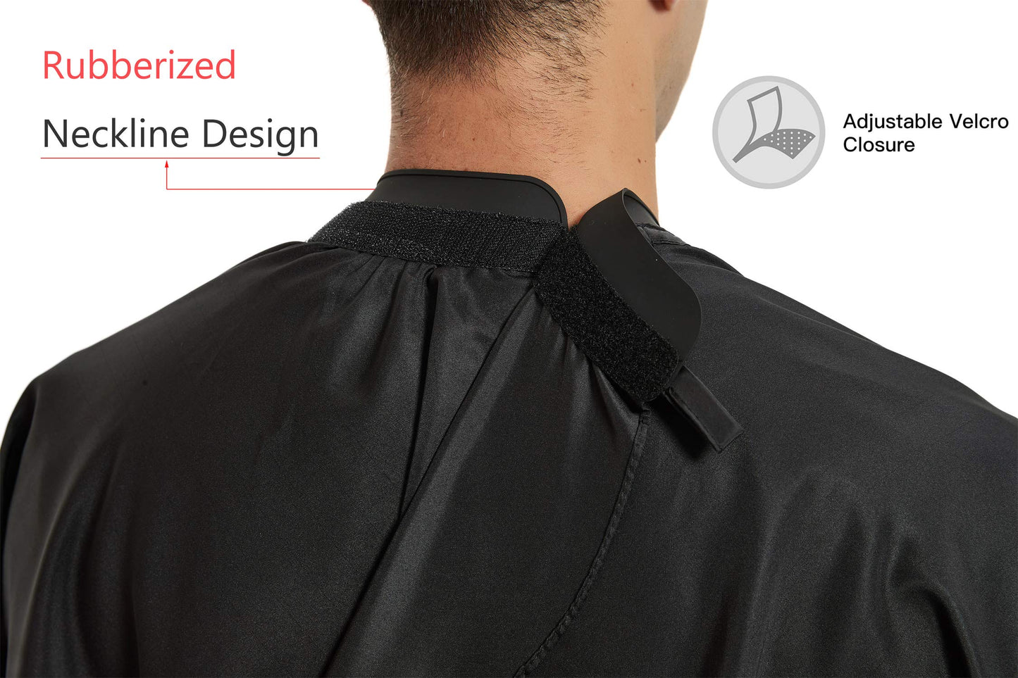 Salon Hair Cutting Cape with Soft Silicon Neck Collar, Professional Anti-static Barber Cape