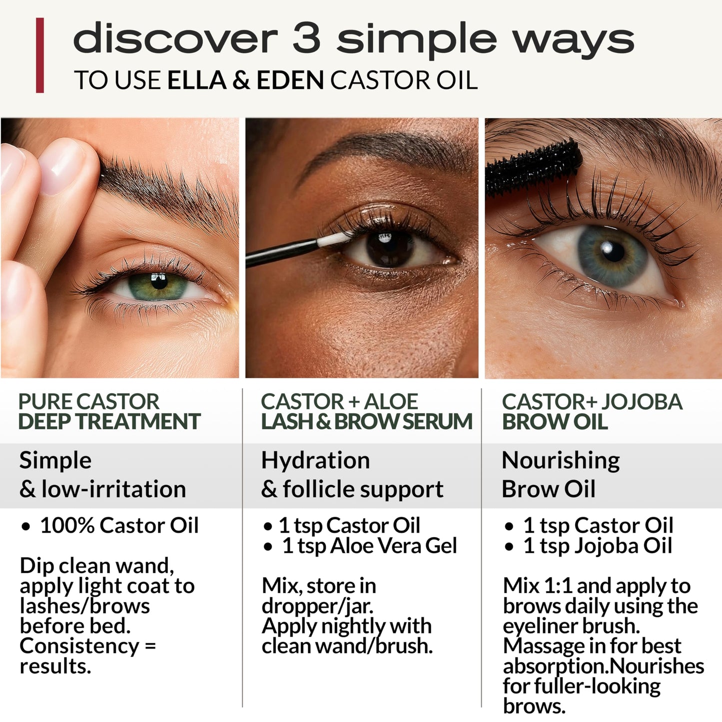 Ella & Eden 2 Oz Organic Castor Oil for Eyelashes