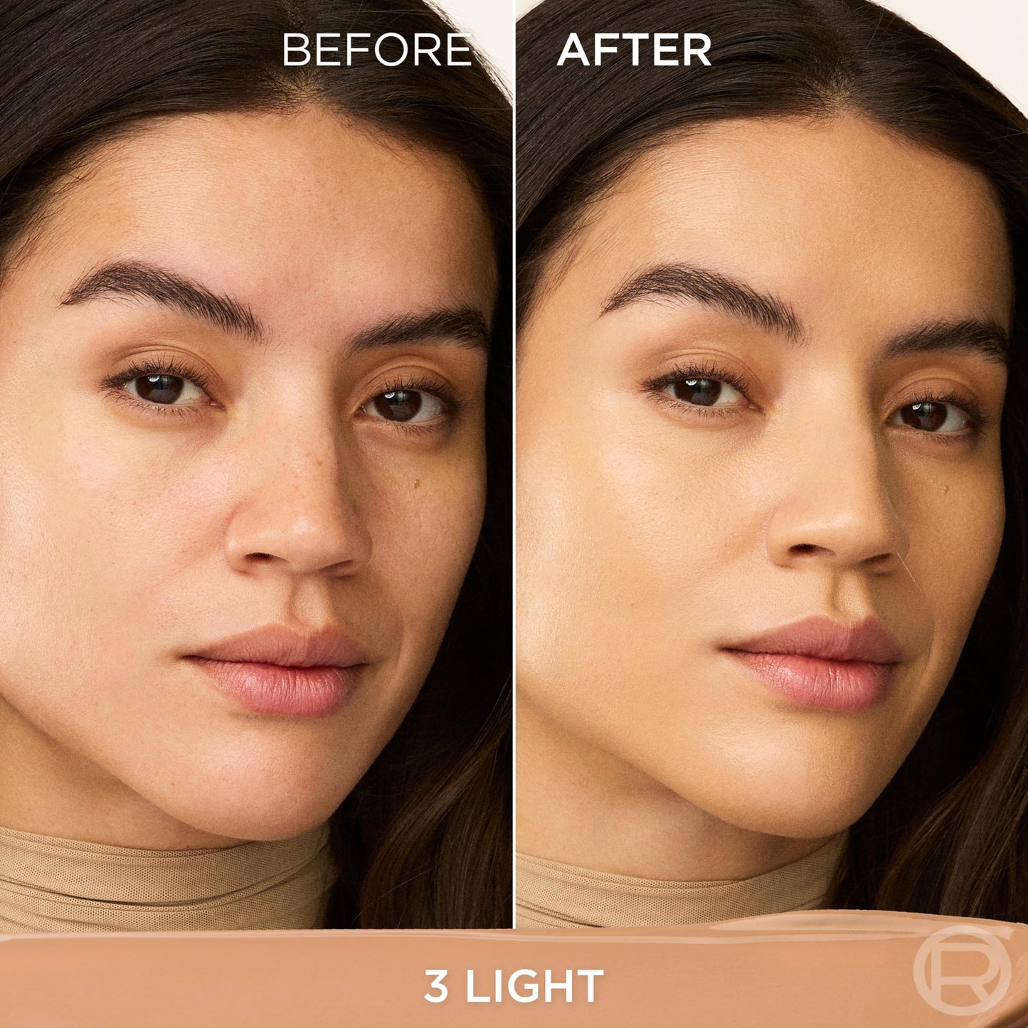 L'Oreal Paris True Match Hyaluron Tinted Balm Foundation, Skincare Foundation with Light to Medium Radiant Coverage, Minimizes Wrinkles and Fine Lines, Non-Comedogenic Formula, Light 3