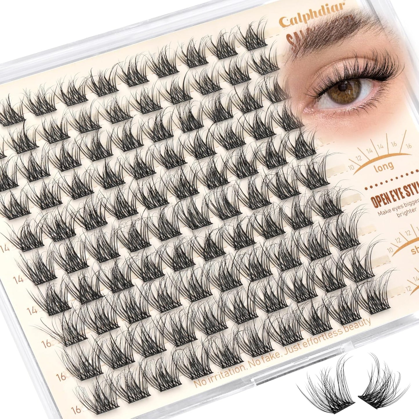 Spider Lash Clusters - DD Curl Eyelash Extensions for Natural Look | Fluffy & Wispy 10-16MM