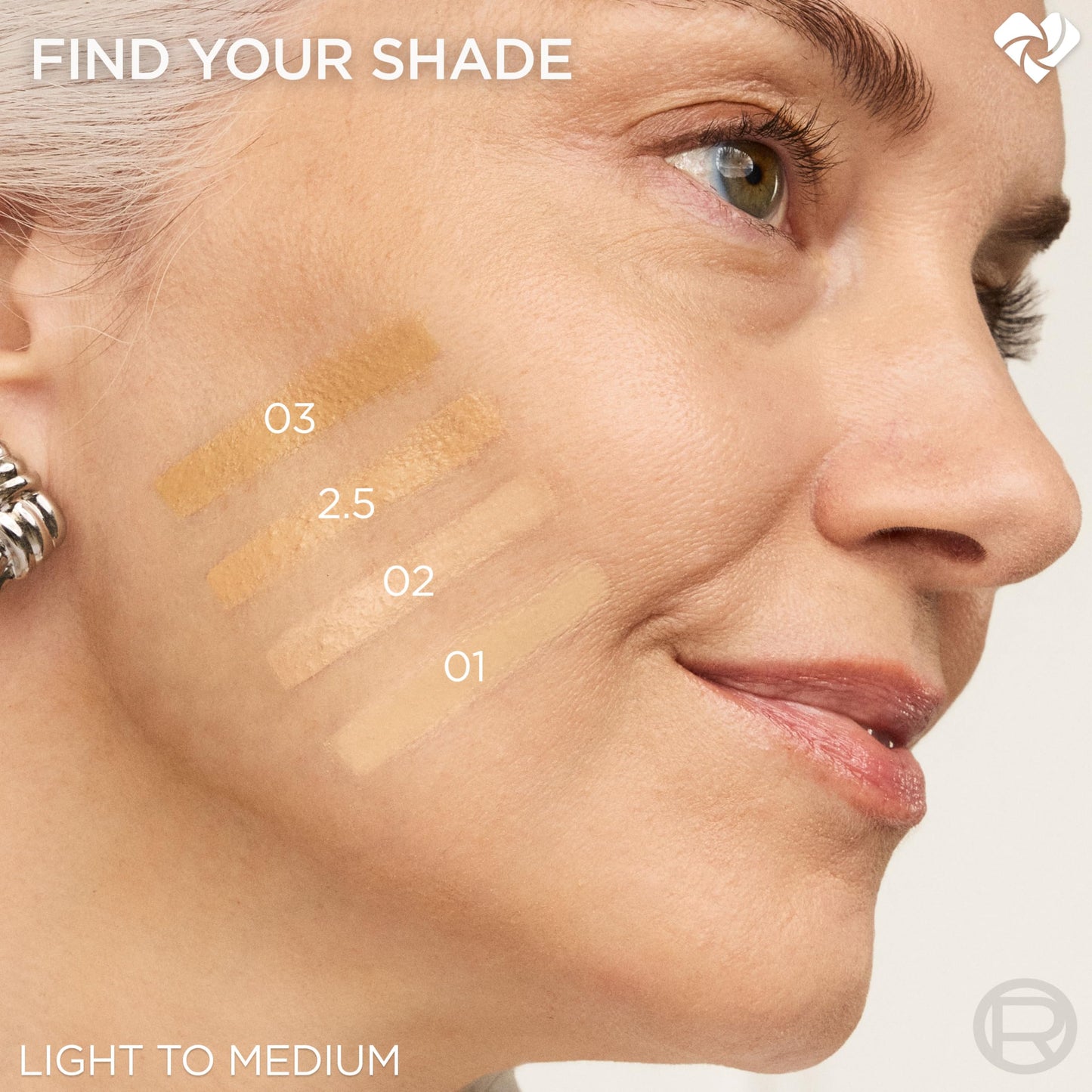 L'Oreal Paris True Match Hyaluron Tinted Balm Foundation, Skincare Foundation with Light to Medium Radiant Coverage, Minimizes Wrinkles and Fine Lines, Non-Comedogenic Formula, Light 3