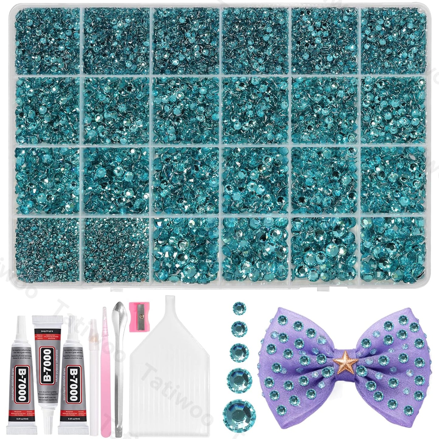 Light Pink Flatback Jelly Resin Rhinestones - 20000 Pcs Mix Sizes 2-6mm for Crafting & DIY Makeup Tumblers